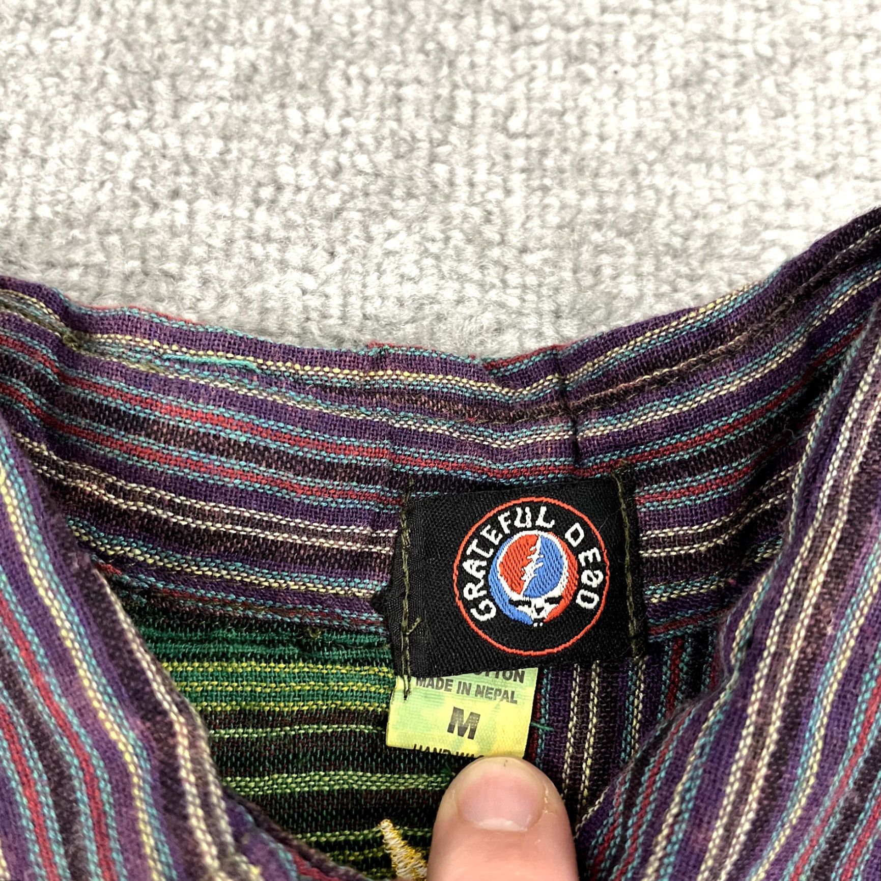 Etro Grateful Dead Shirt Mens Medium Patchwork Button Up Hippie Retro Band Deadheads Multicolor Size US M / EU 48-50 / 2 - 2 Thumbnail