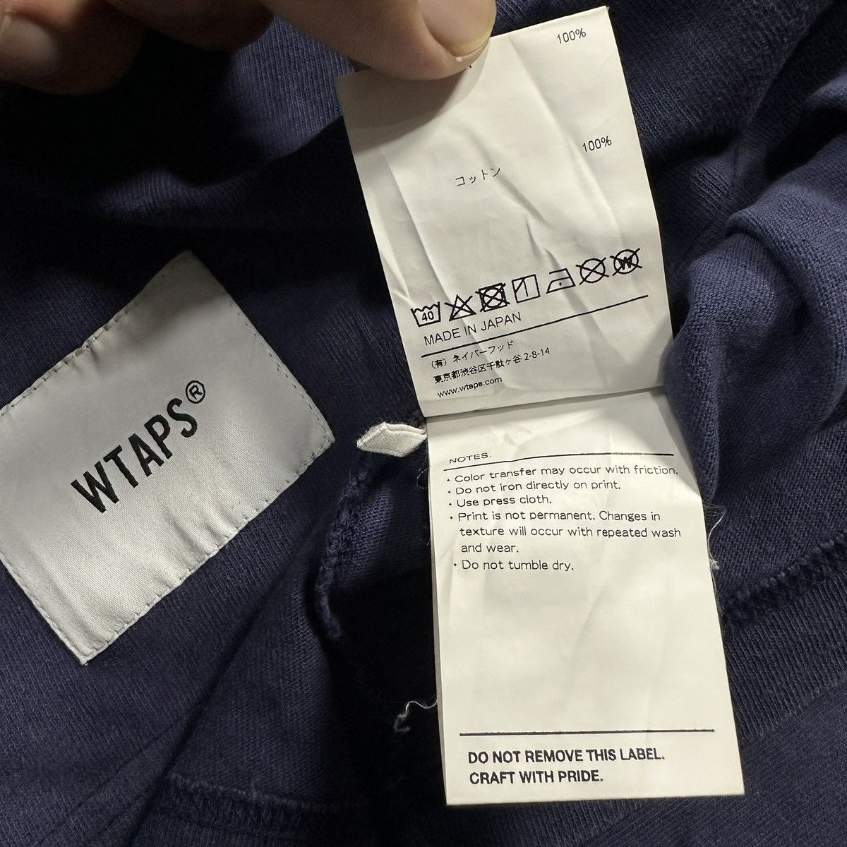 Wtaps Wtaps Navy Tshirt Size US M / EU 48-50 / 2 - 4 Thumbnail