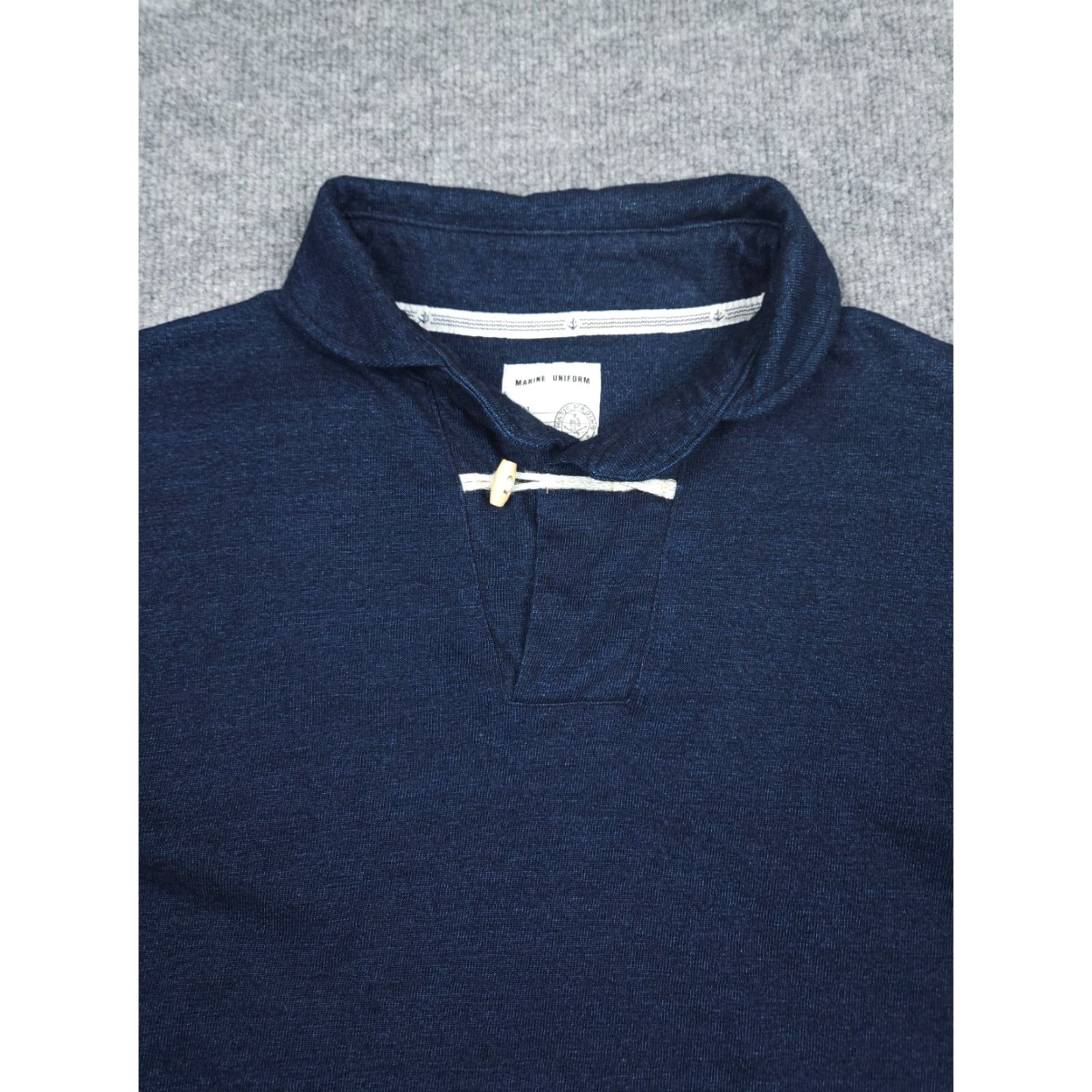 Vintage NATIC Japan Military Navy Shirt Men's Large Blue Naval Heavy Cotton Polo Size US L / EU 52-54 / 3 - 4 Thumbnail