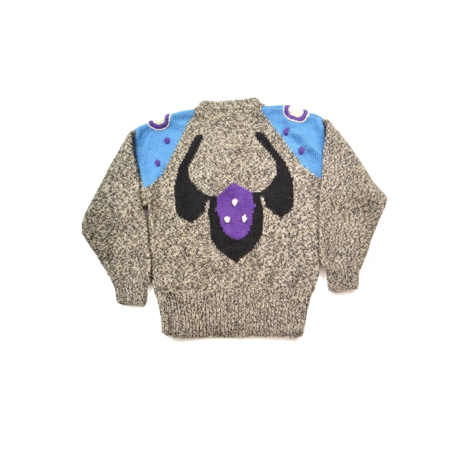 Vintage VINTAGE Unisex Wool Abstract Knit Longhorn Sweater Pachamama Style Size L Mens Womens Girls Boys Size L / US 10 / IT 46 - 4 Thumbnail