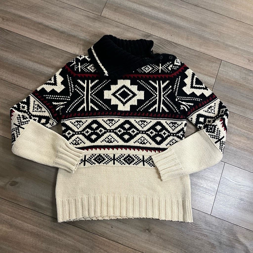 Polo Ralph Lauren Polo Ralph Lauren Y2K Fair Isle Turtleneck Pullover Sweater Size S / US 4 / IT 40 - 1 Thumbnail