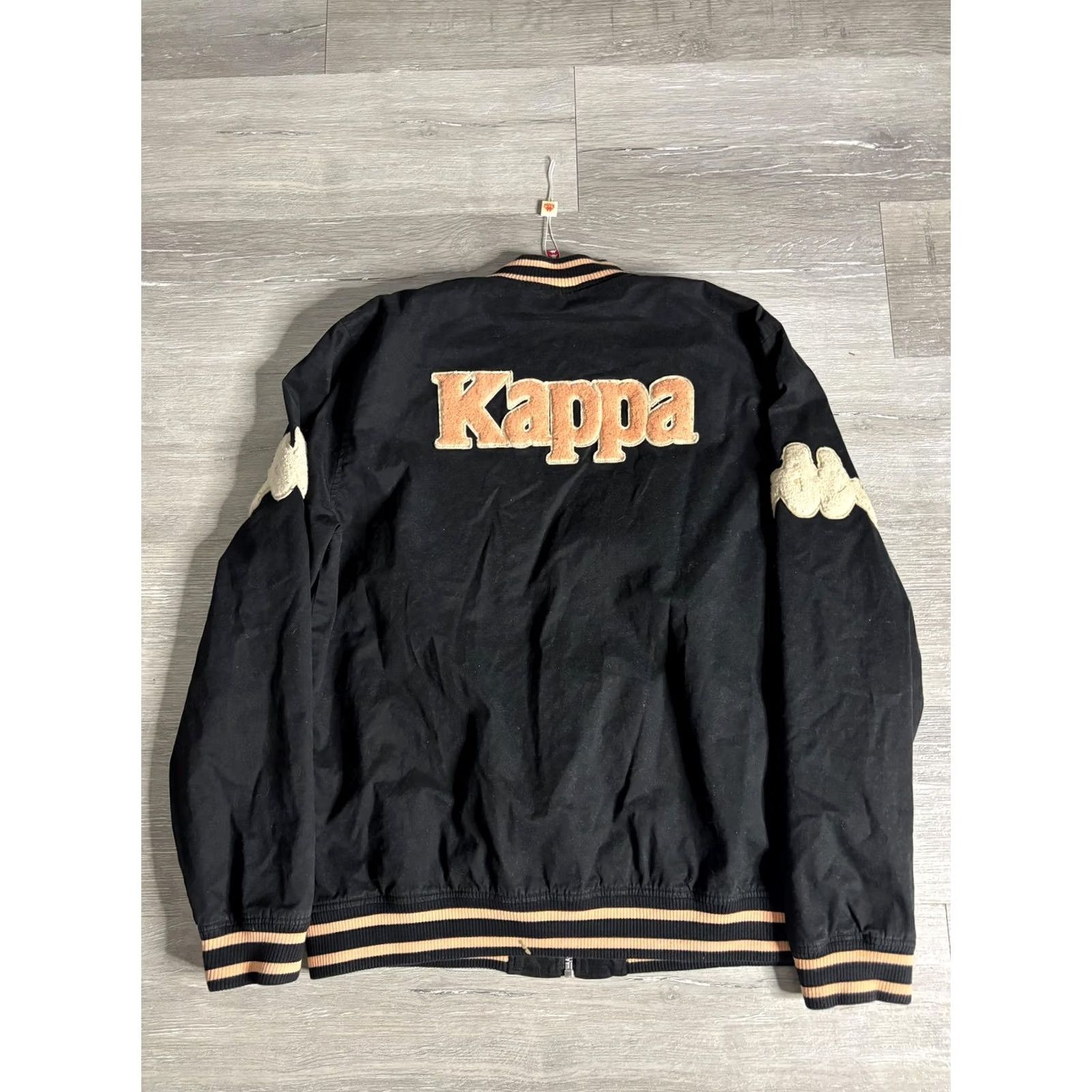 Kappa Kappa Jacket Mens M Black Varsity Full Zip Chenille Logo Sleeves Cotton Canvas Pockets Zipper Vintage No Size US M / EU 48-50 / 2 - 4 Thumbnail