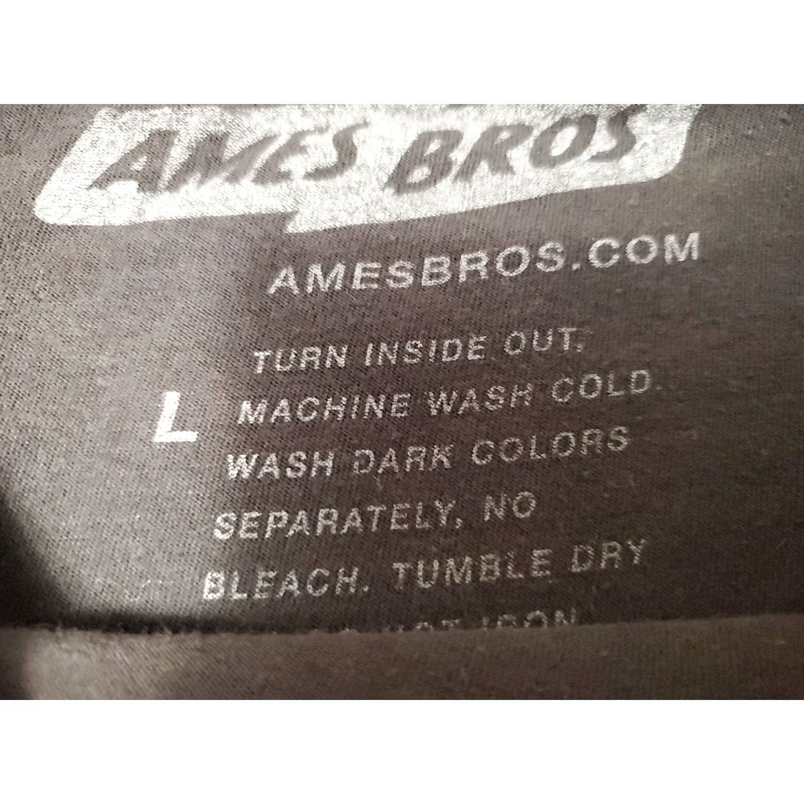 Vintage Ames Bros Mow-Em Down Bombers/Air Plane Short Sleeve TShirt L Brown Crew Neck Men Vintage? No (omit) Size US L / EU 52-54 / 3 - 4 Thumbnail