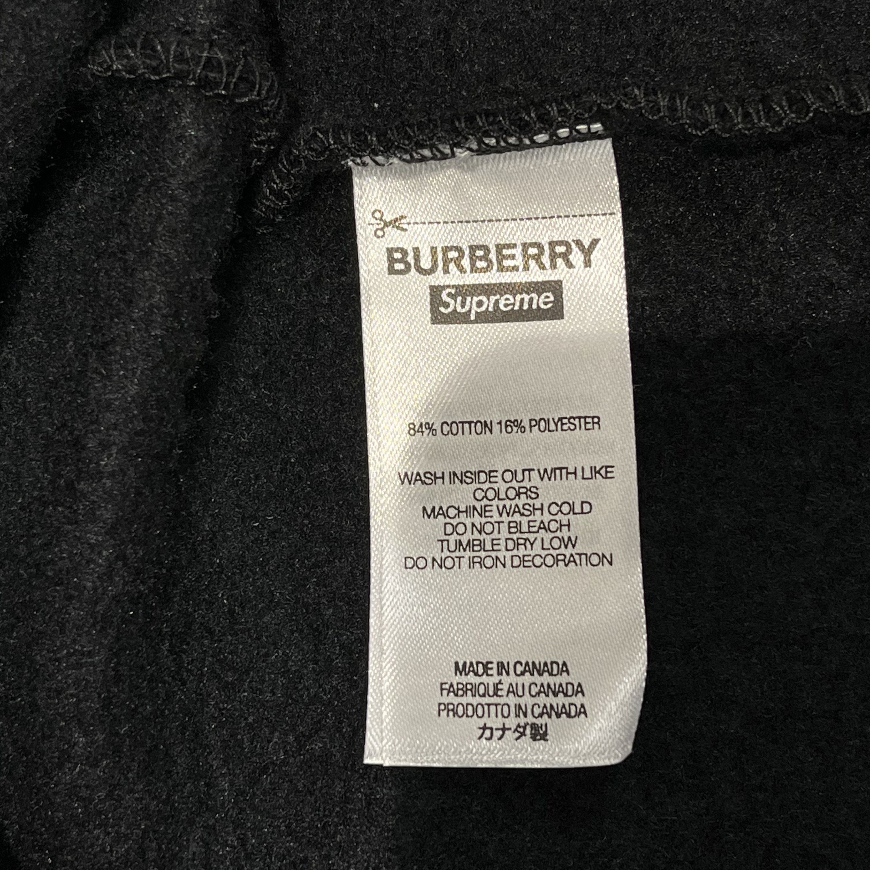 Burberry × Supreme Burberry x Supreme Box Logo Hoodie Black Size US M / EU 48-50 / 2 - 9 Thumbnail
