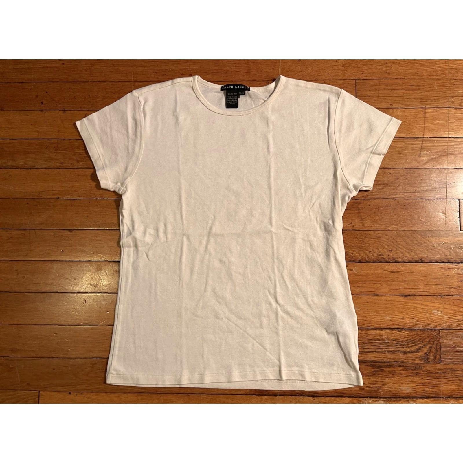 Ralph Lauren VINTAGE Ralph Lauren Black Label Shirt Women’s XL Slim White Short Sleeve Casual Men? Girls? No need—Gender not specified in original; skip. Size XL / US 12-14 / IT 48-50 - 2 Thumbnail