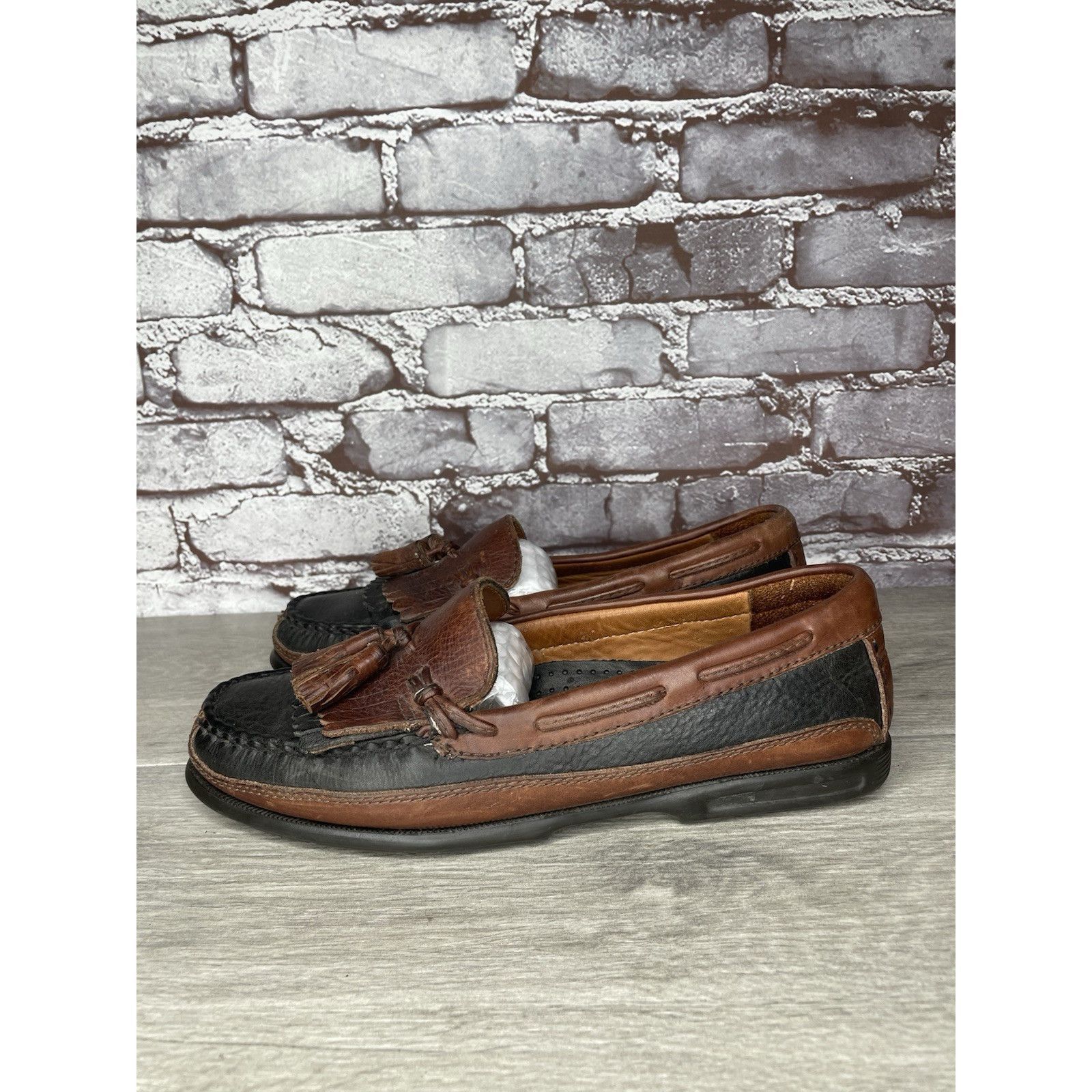 Johnston & Murphy Johnston & Murphy Passport Brown Black Kiltie Tassel Loafer Size US 9 / EU 42 - 2 Thumbnail