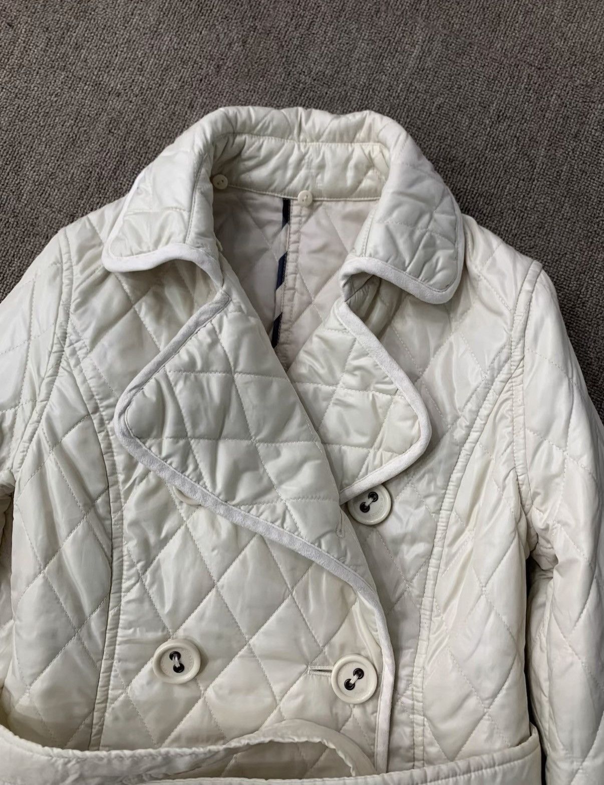Burberry BURBERRY Limited Edition Beige Argyle Cotton Jacket Size M / US 6-8 / IT 42-44 - 3 Thumbnail