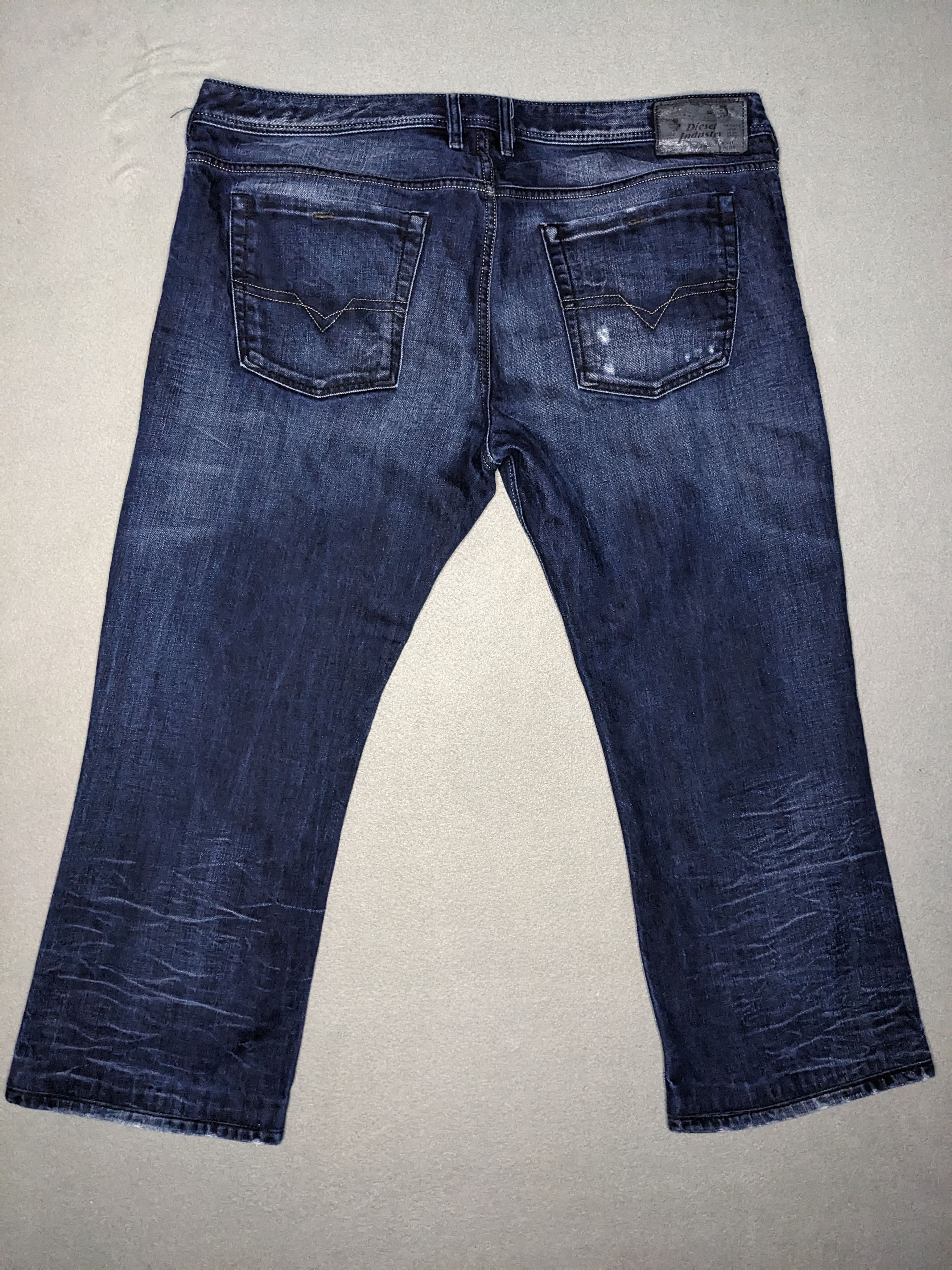 Diesel Diesel Zathan Jeans Mens 42x28 Blue Dark Wash Bootcut Italy Size US 42 / EU 58 - 7 Thumbnail