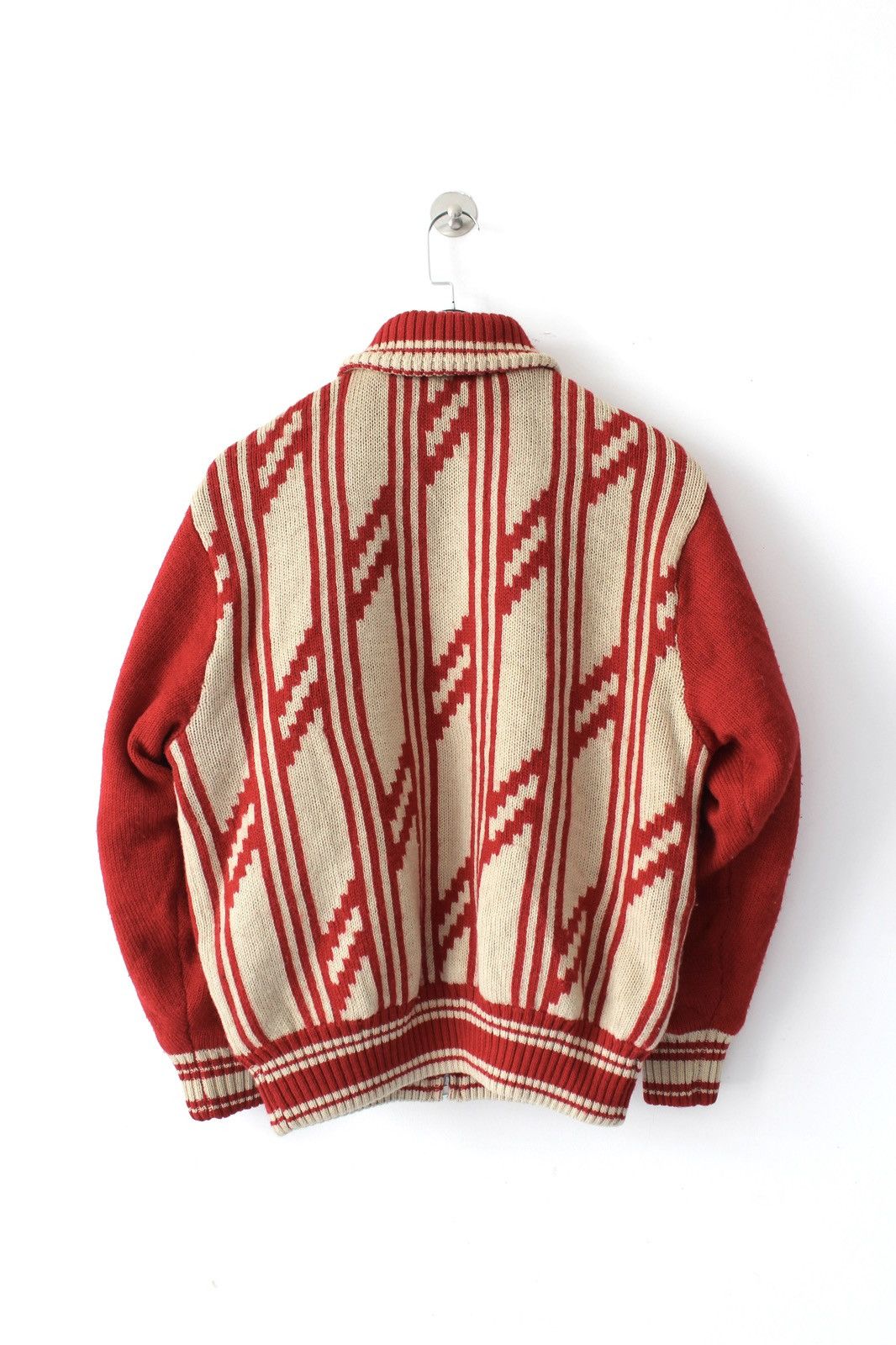 Nicole Club 2000S NICOLE CLUB REVERSIBLE ZIP-UP SOLID RED KNIT JACKET Size US L / EU 52-54 / 3 - 3 Thumbnail