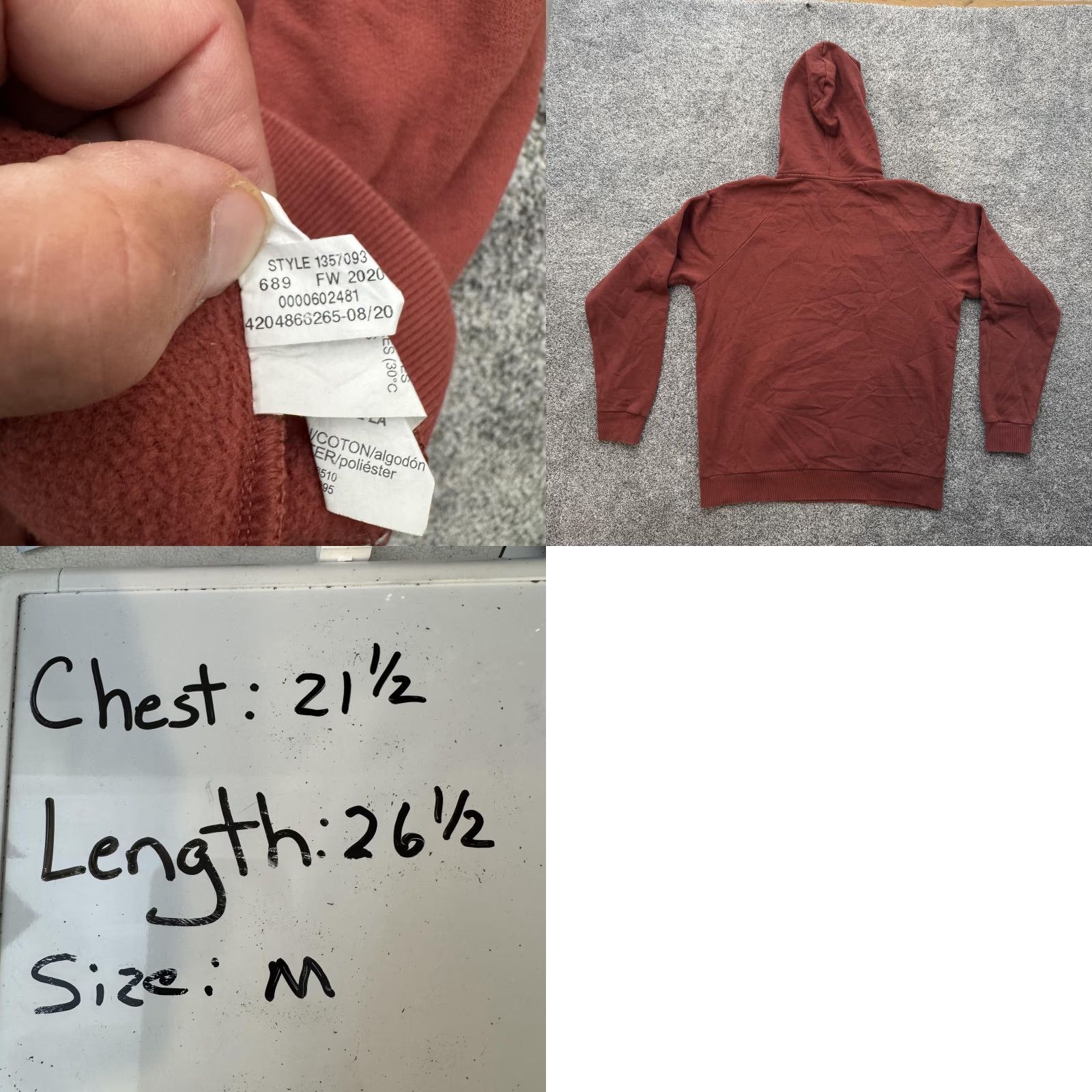 Under Armour Under Armour Hoodie Mens M Red ColdGear Pullover Sweatshirt Graphic Print Kangaroo Pocket Drawstring Hooded Size US M / EU 48-50 / 2 - 8 Thumbnail