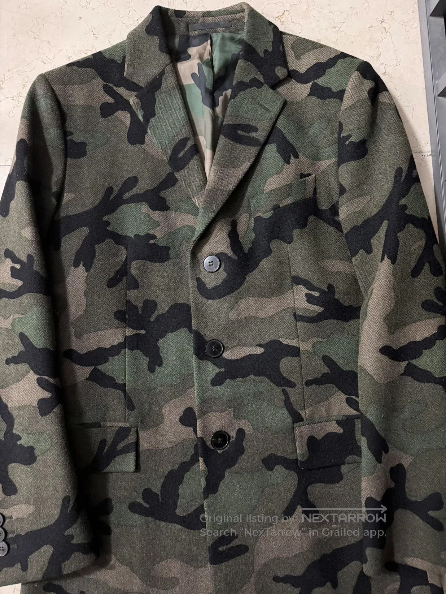Valentino Valentino Runway Camo Wool Coat 48. Size US M / EU 48-50 / 2 - 2 Thumbnail