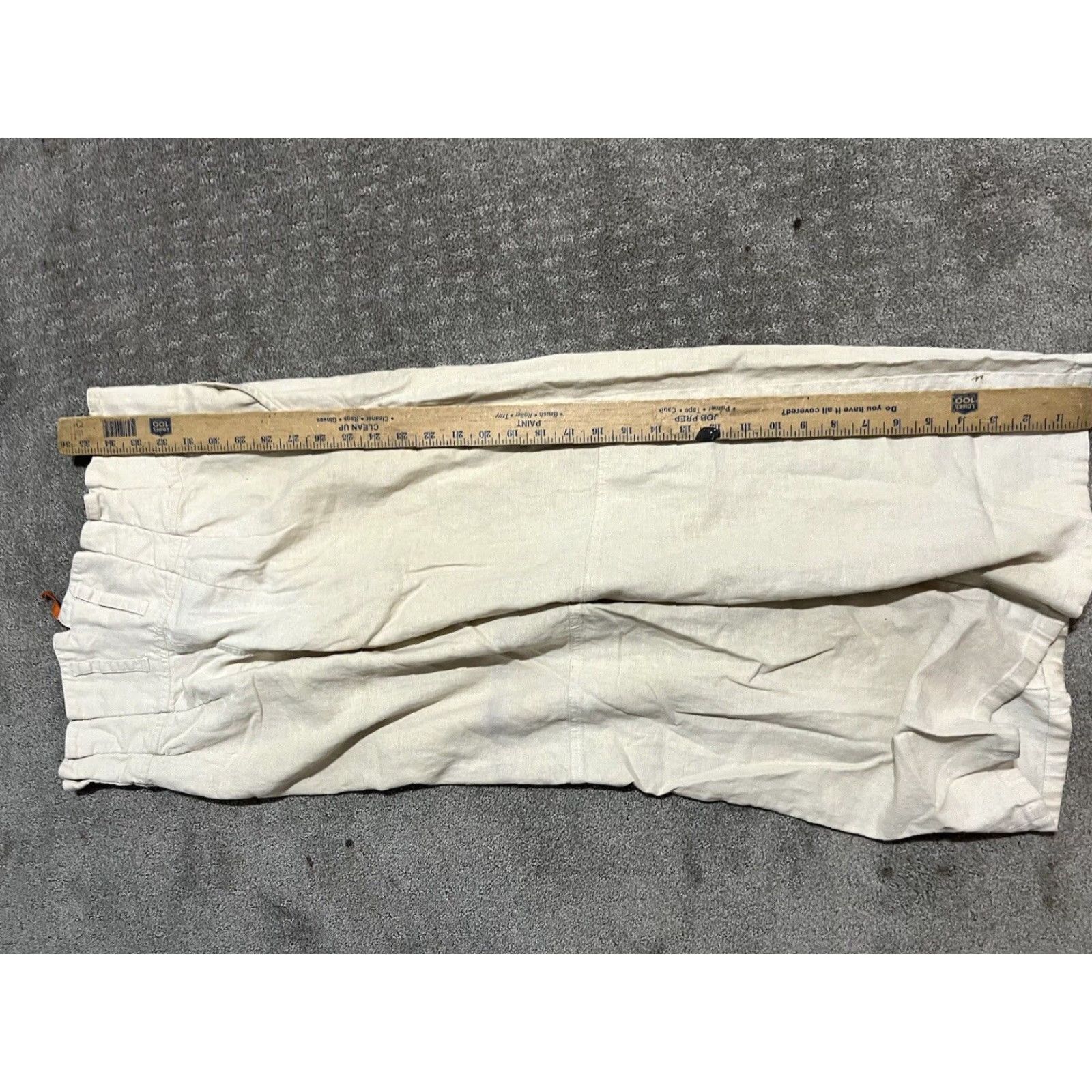 BCBGeneration BCBG Generation Pants Women Cropped Linen Blend Beige Size 2 Pull-On High Rise Tapered Pockets - Classic Style Size 26" / US 2 / IT 38 - 7 Thumbnail