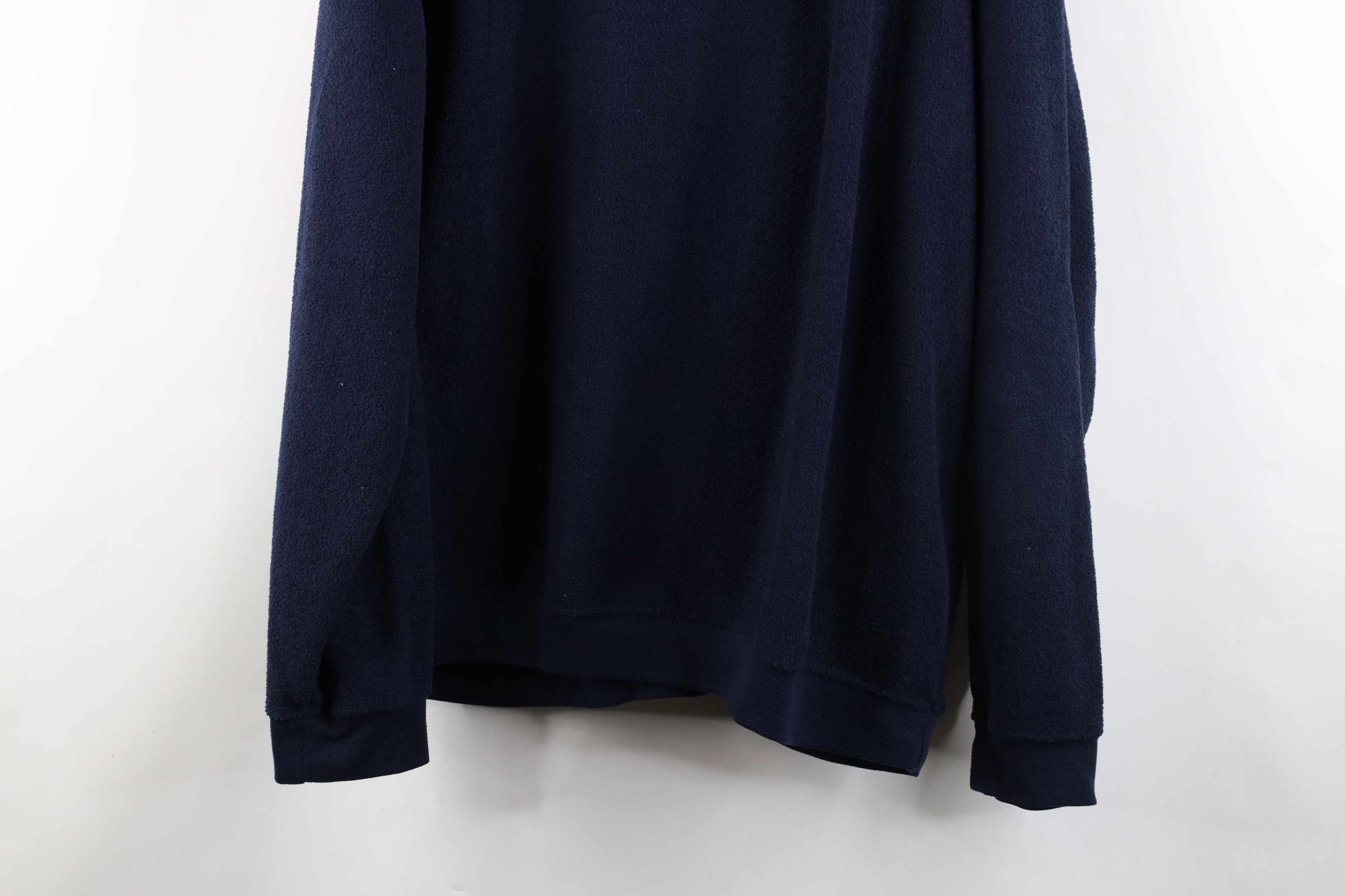 Vintage Vintage 90s Streetwear Terry Cloth Collared Sweatshirt Blue Size US XXL / EU 58 / 5 - 14 Thumbnail