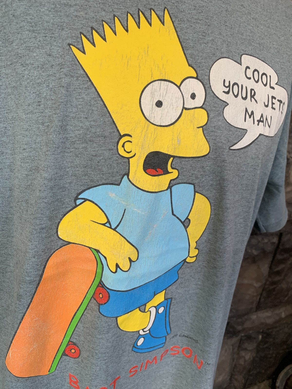 Vintage Vintage 90s Matt Groening Bart Simpson Cartoon T shirt Size US XL / EU 56 / 4 - 6 Thumbnail