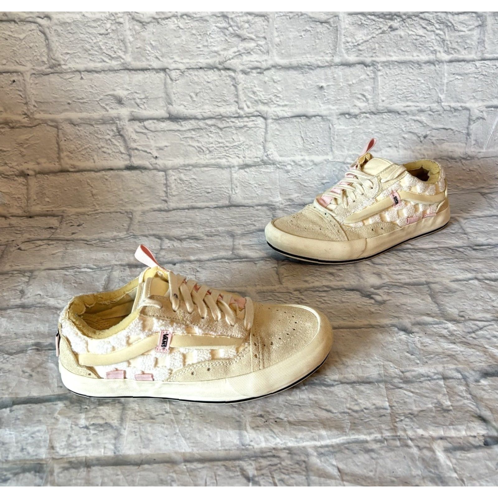 Vans VANS Old Skool Cap LX Deconstructed Cream Pink Regrind Shoes Women’s Size 7 Size ONE SIZE - 2 Thumbnail