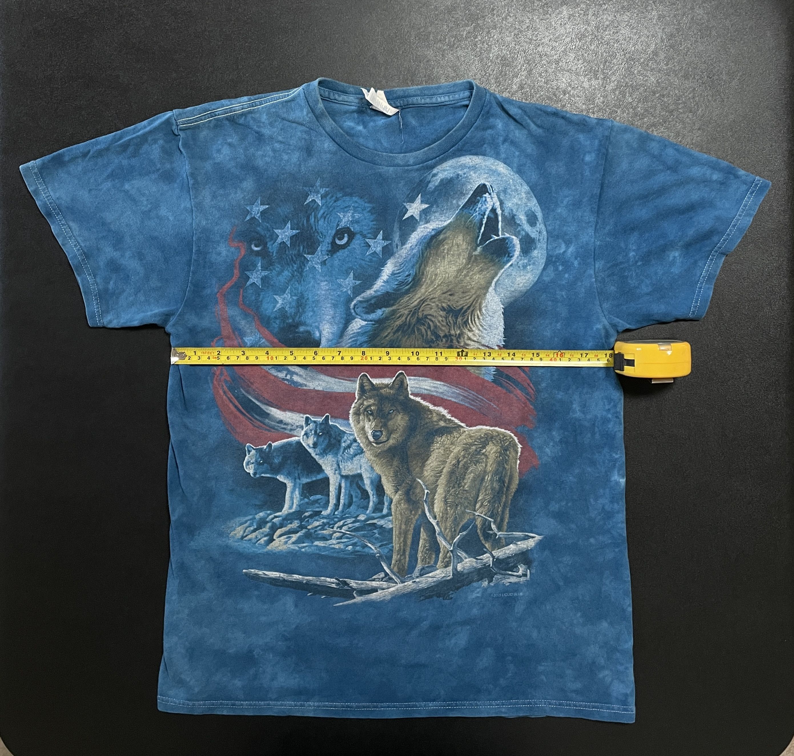 Liquid Blue Liquid Blue USA Flag Wolf Tie Dye Shirt Medium Size US M / EU 48-50 / 2 - 5 Thumbnail