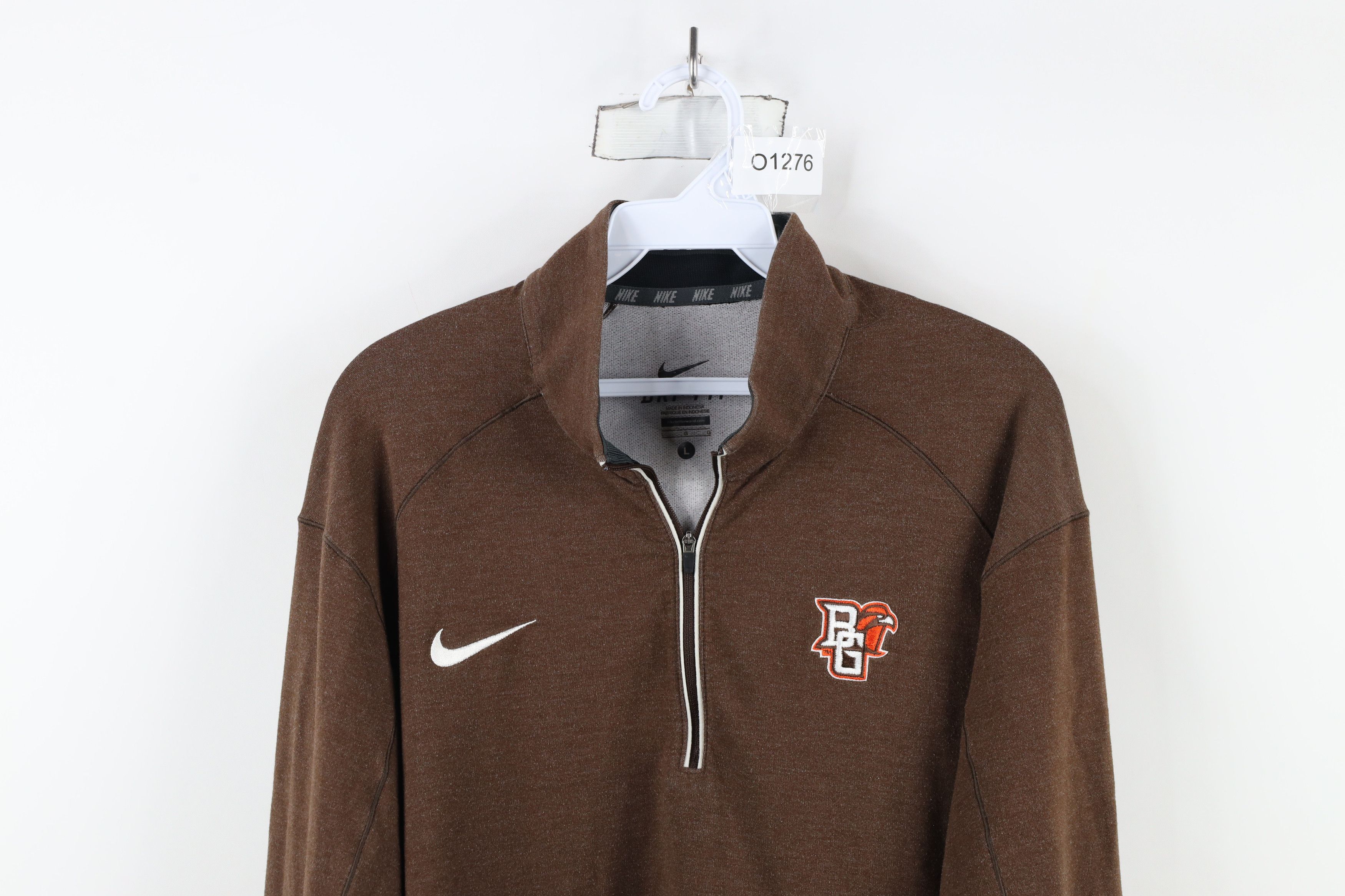Nike × Vintage Nike Bowling Green State University Half Zip Knit Jacket Top Size US L / EU 52-54 / 3 - 2 Thumbnail