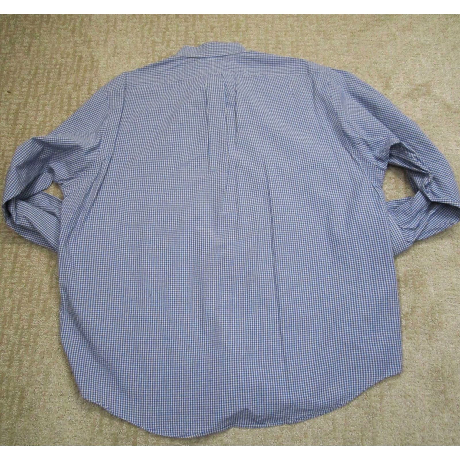 Ralph Lauren VINTAGE Ralph Lauren Shirt Men XL Blue Long Sleeve Button-Down Gingham Yarmouth Preppy Classic Size US XL / EU 56 / 4 - 3 Thumbnail