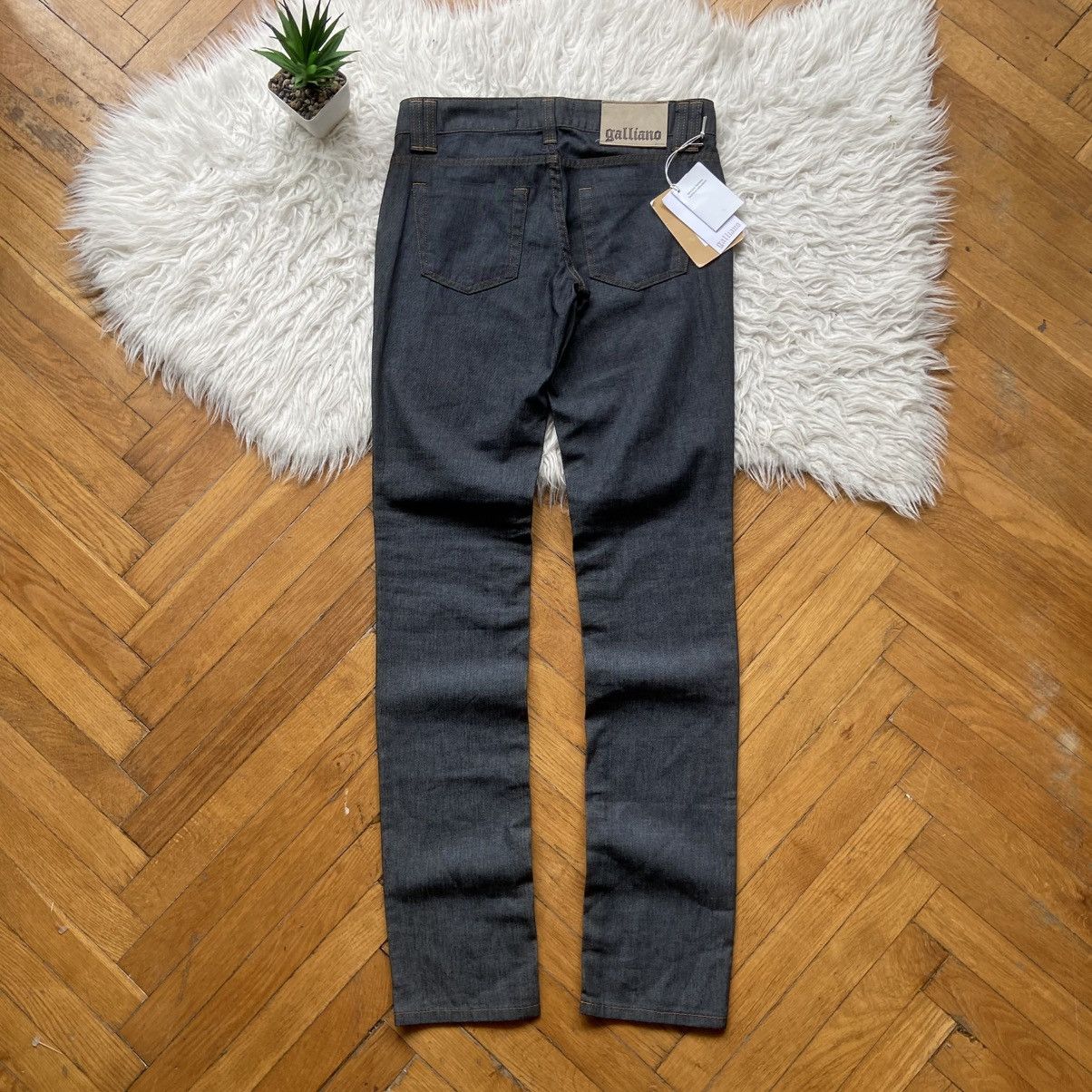 John Galliano 📌 Crazy John Galliano Y2K Low Skinny Denim Jeans Size 27" / US 4 / IT 40 - 1 Thumbnail