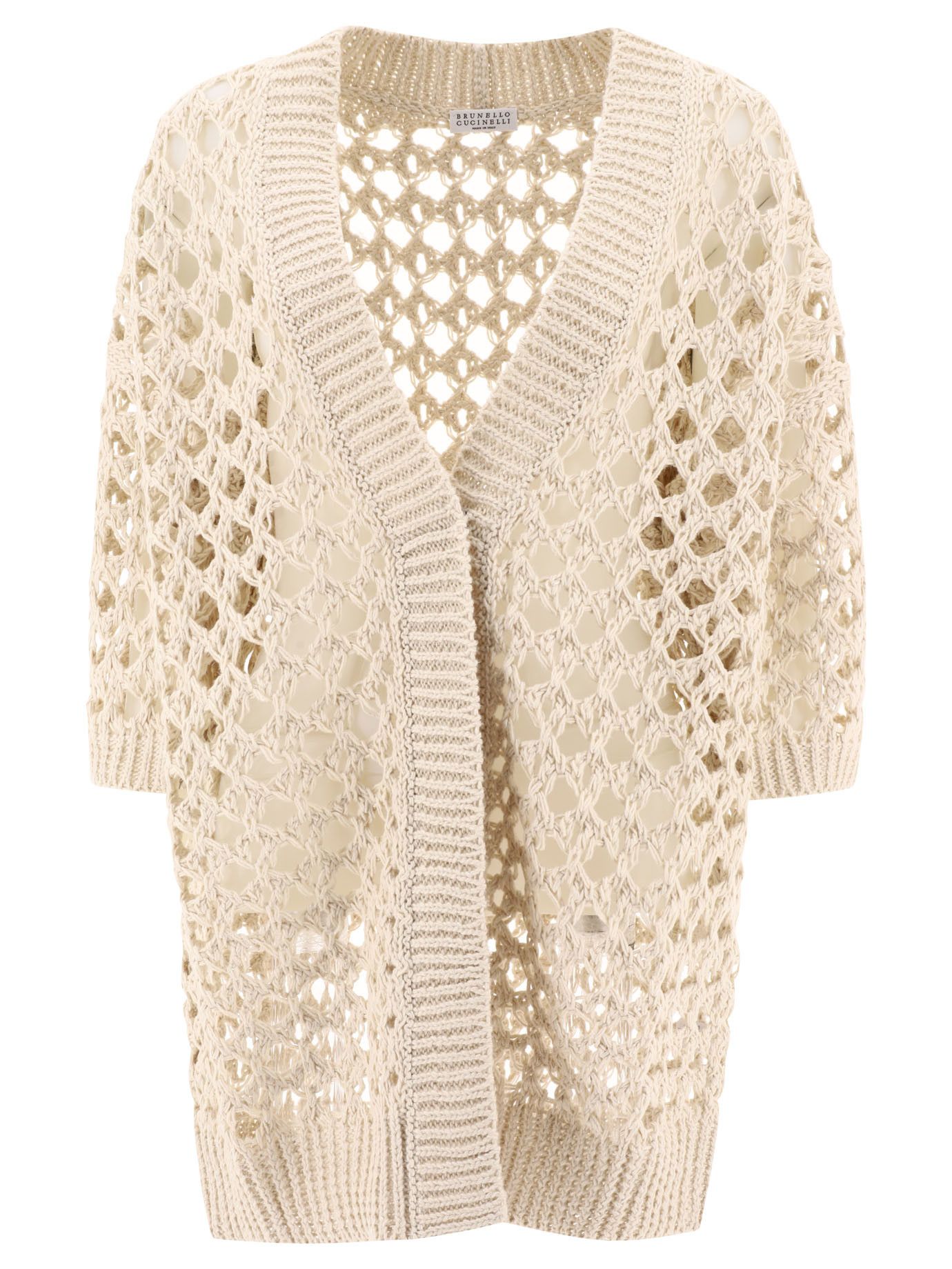Brunello Cucinelli Juta And Cotton Mesh Cardigan Size S / US 4 / IT 40 - 1 Thumbnail