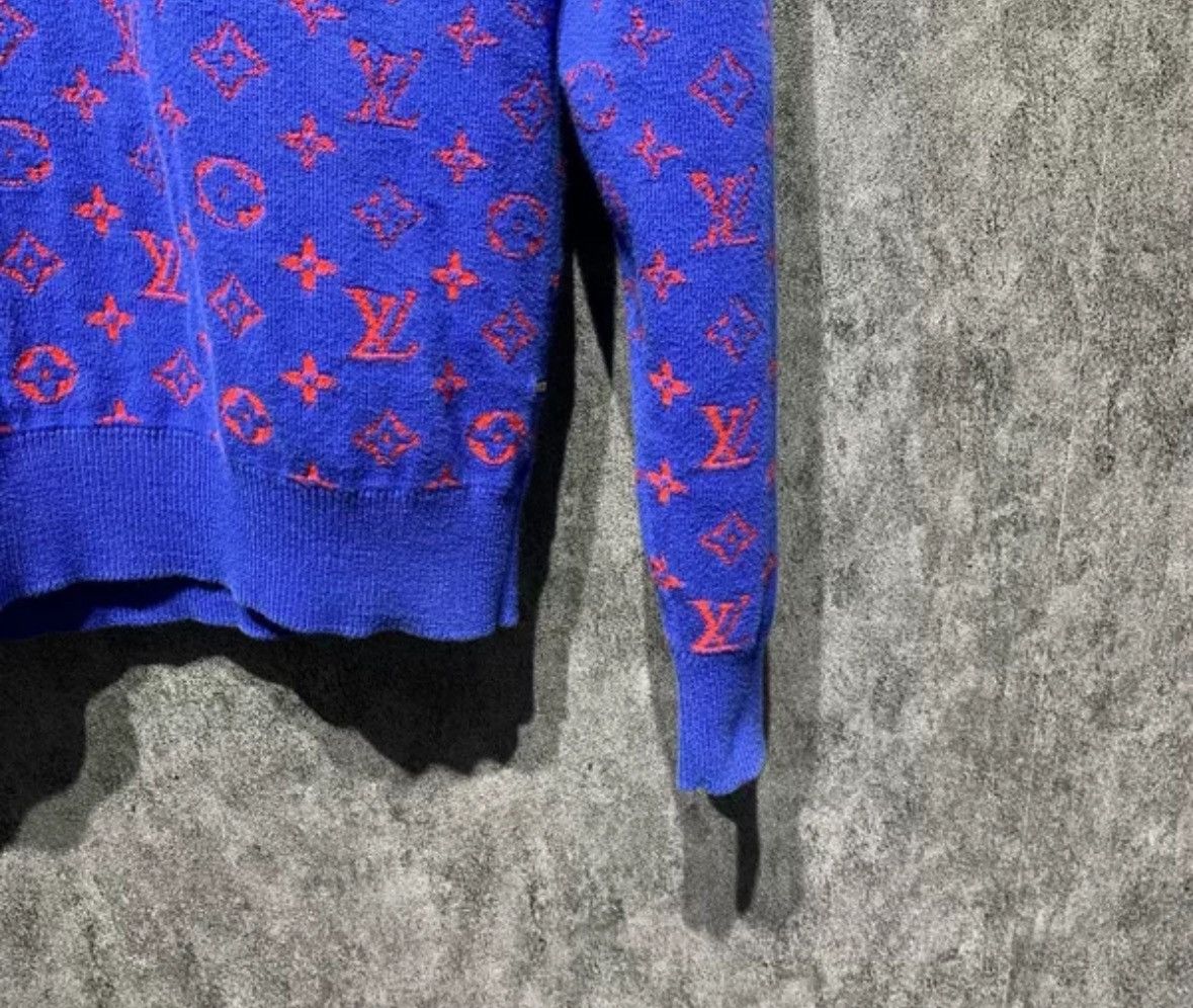 Louis Vuitton LOUIS VUITTON Red blue gradient knitted sweater Size US L / EU 52-54 / 3 - 6 Thumbnail