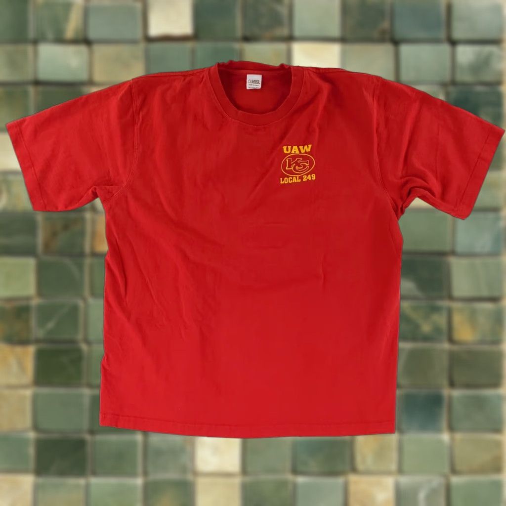 Vintage Camber T Shirt Kansas City Chiefs Super Bowl UAW Made USA Red Mens 3XL Tall Size US XXL / EU 58 / 5 - 1 Thumbnail