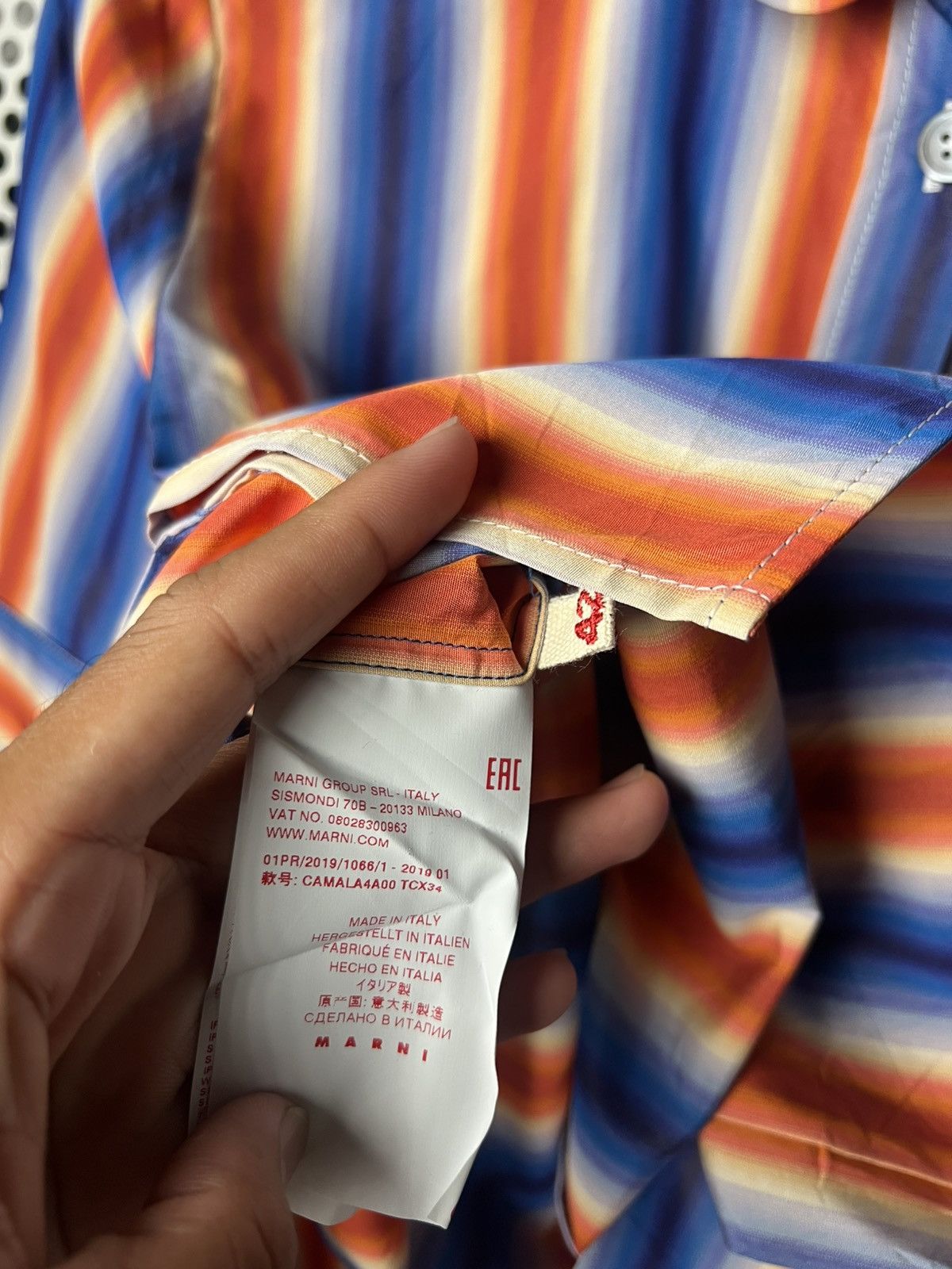 Marni Marni Gradient Striped Shirt Size US M / EU 48-50 / 2 - 6 Thumbnail