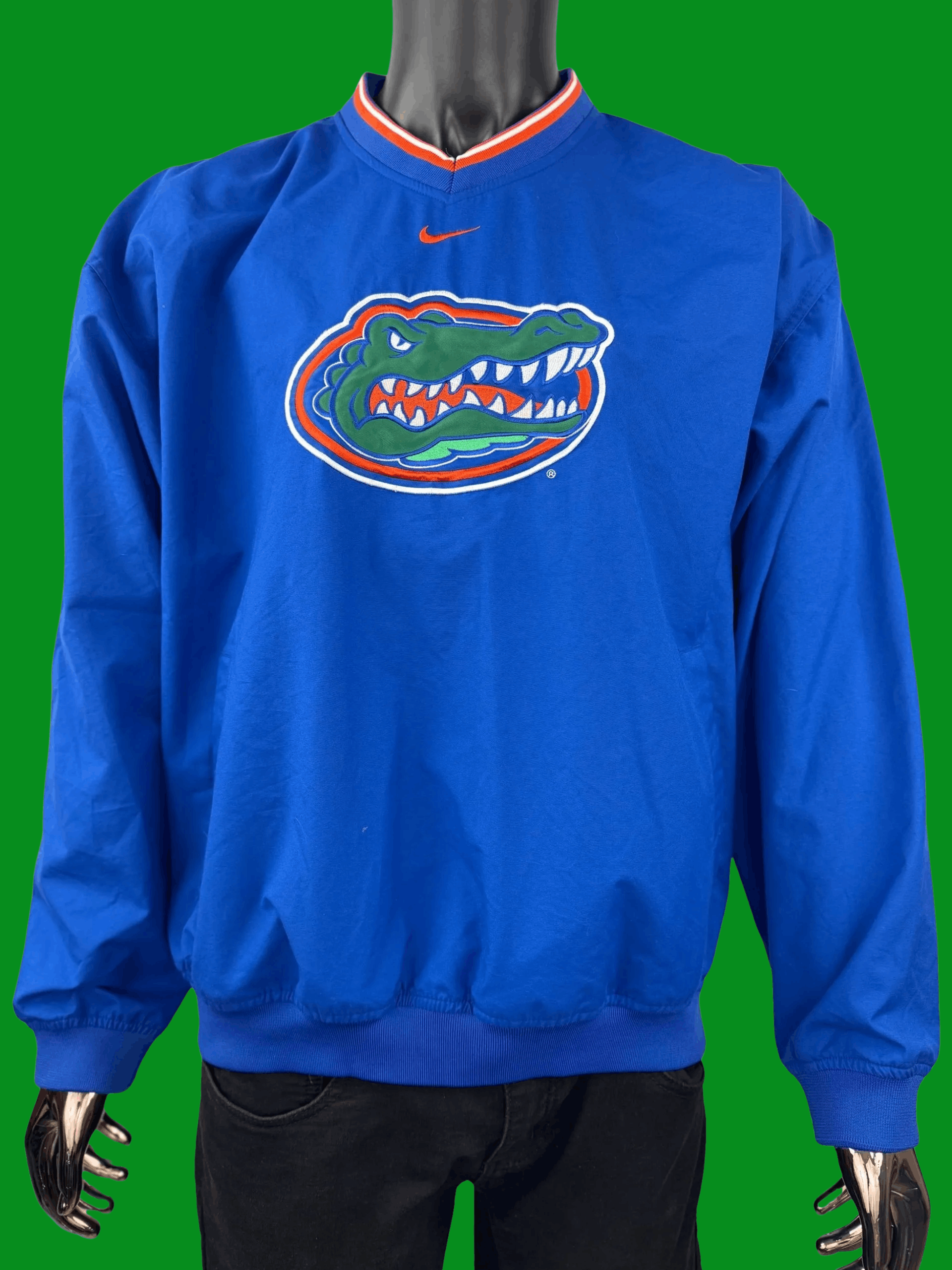 Nike VTG Nike Florida Gators V-Neck Pullover Windbreaker Jacket Size US L / EU 52-54 / 3 - 3 Thumbnail