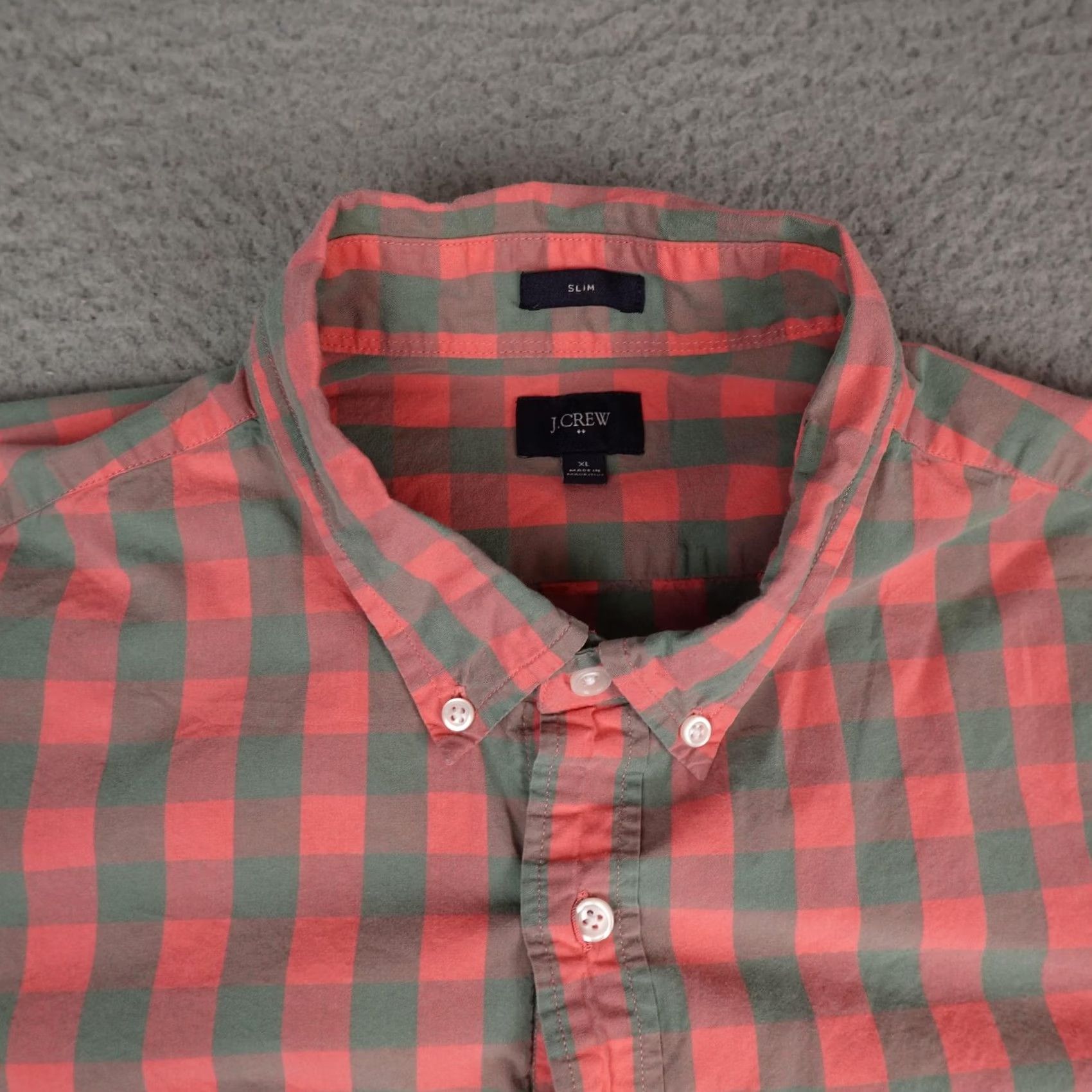J.Crew J.Crew Shirt Mens XL Red Green Check Slim Fit Button Down Long Sleeve Casual Size US XL / EU 56 / 4 - 4 Thumbnail