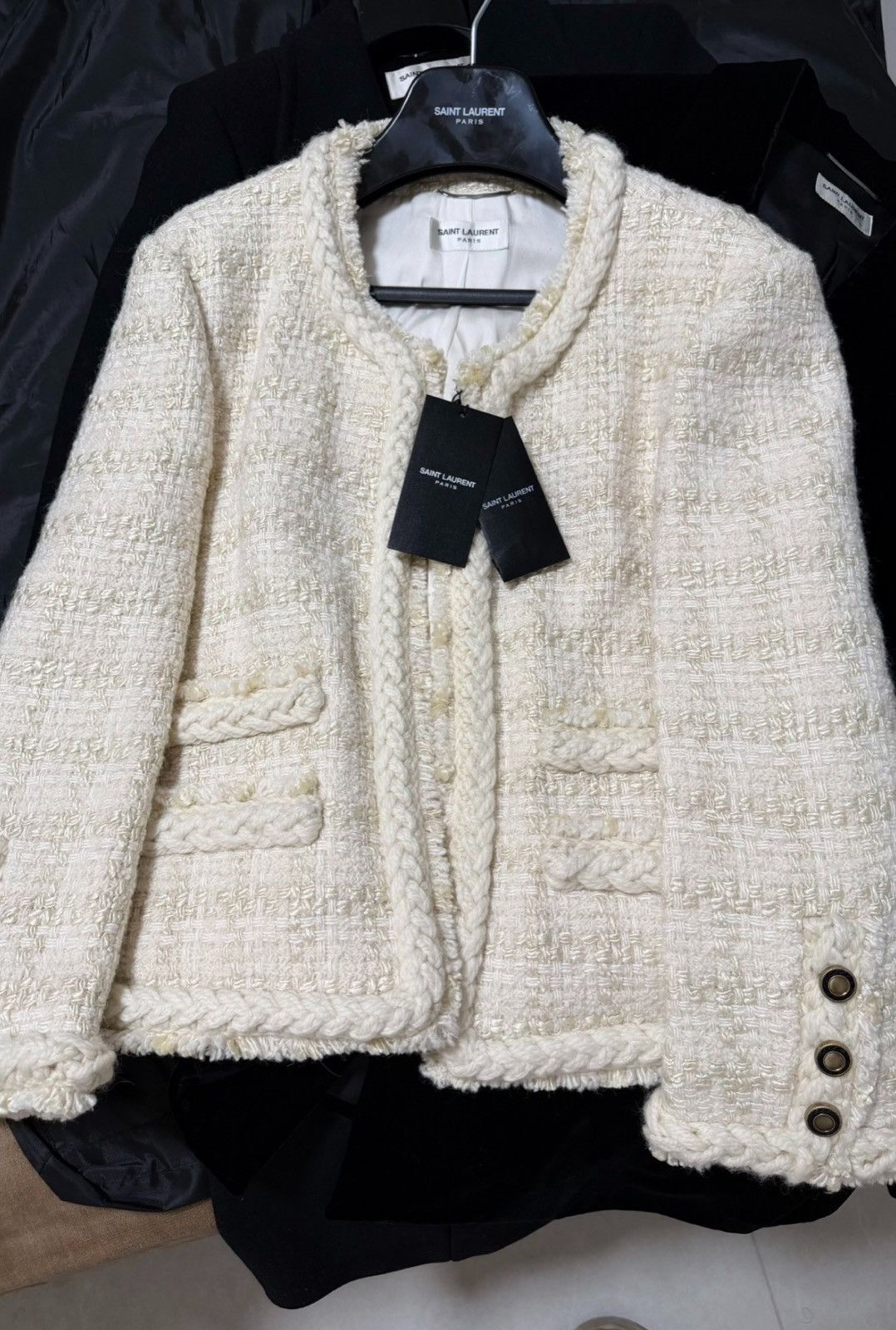 Saint Laurent Paris Saint Laurent 22SS Early Fall Tweed "Little Chanel" Jacket Size US L / EU 52-54 / 3 - 5 Thumbnail