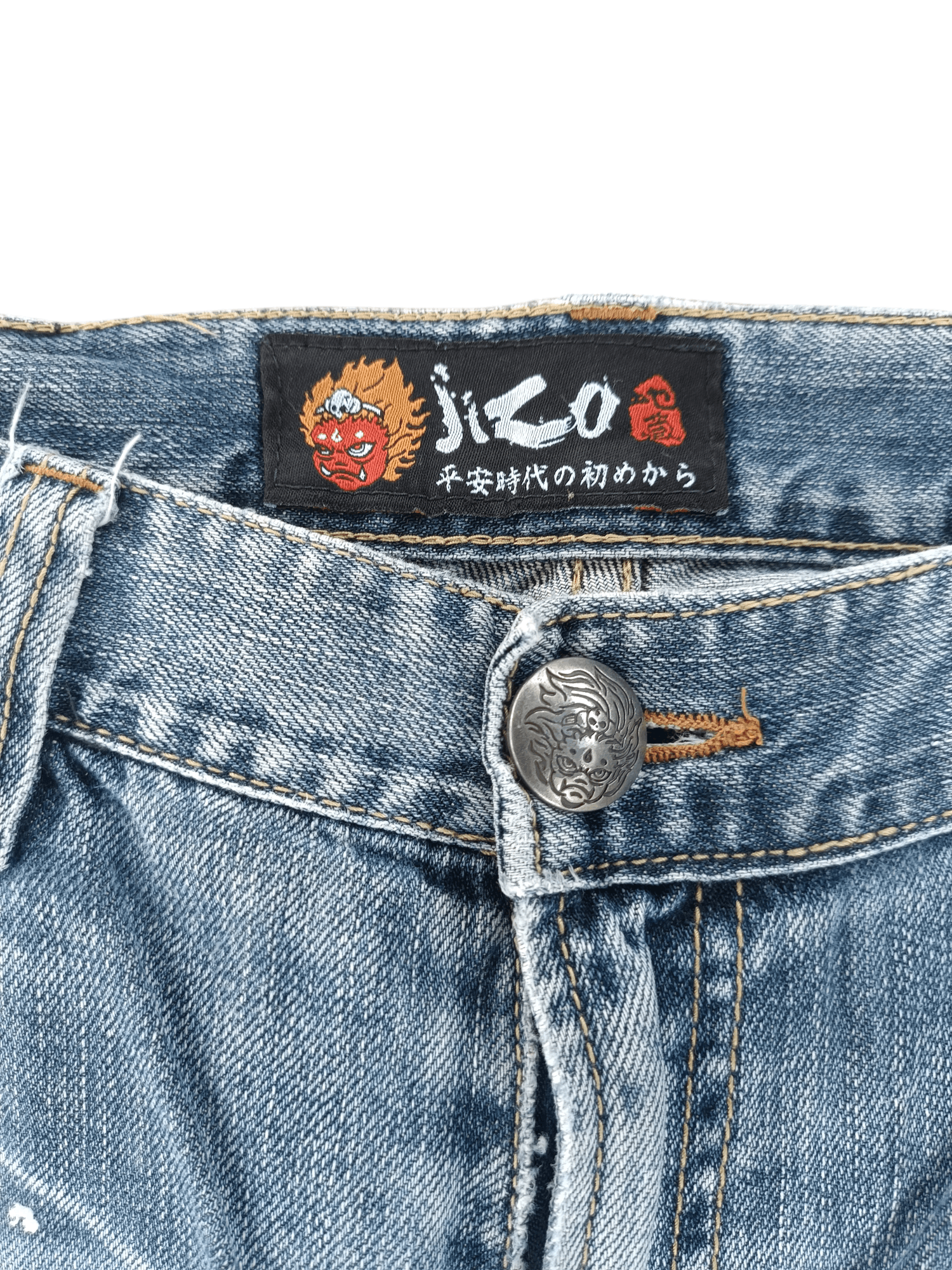 Japanese Brand Japanese Brand JIZO Distressed Embroidery Rare Design E189 Size US 33 - 9 Thumbnail