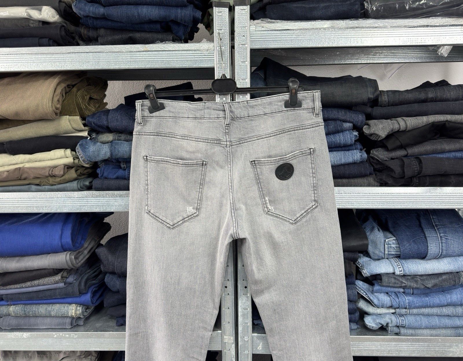 Moschino Love Moschino Men Distressed Gray Jeans Size 33 Size US 33 - 9 Thumbnail