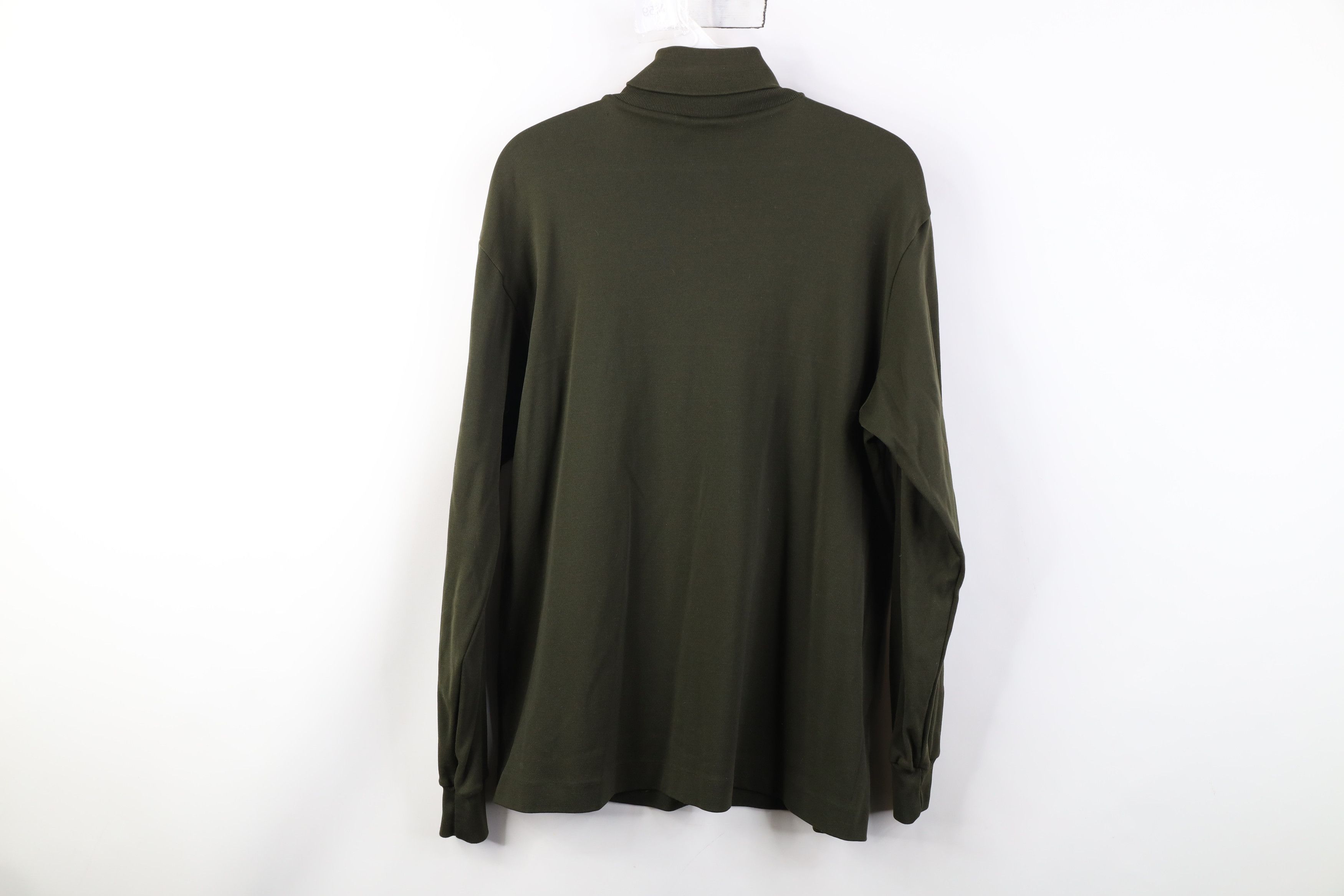 Vintage Vintage 60s Ban Lon Obermeyer Turtleneck Shirt Olive Green Size US L / EU 52-54 / 3 - 9 Thumbnail
