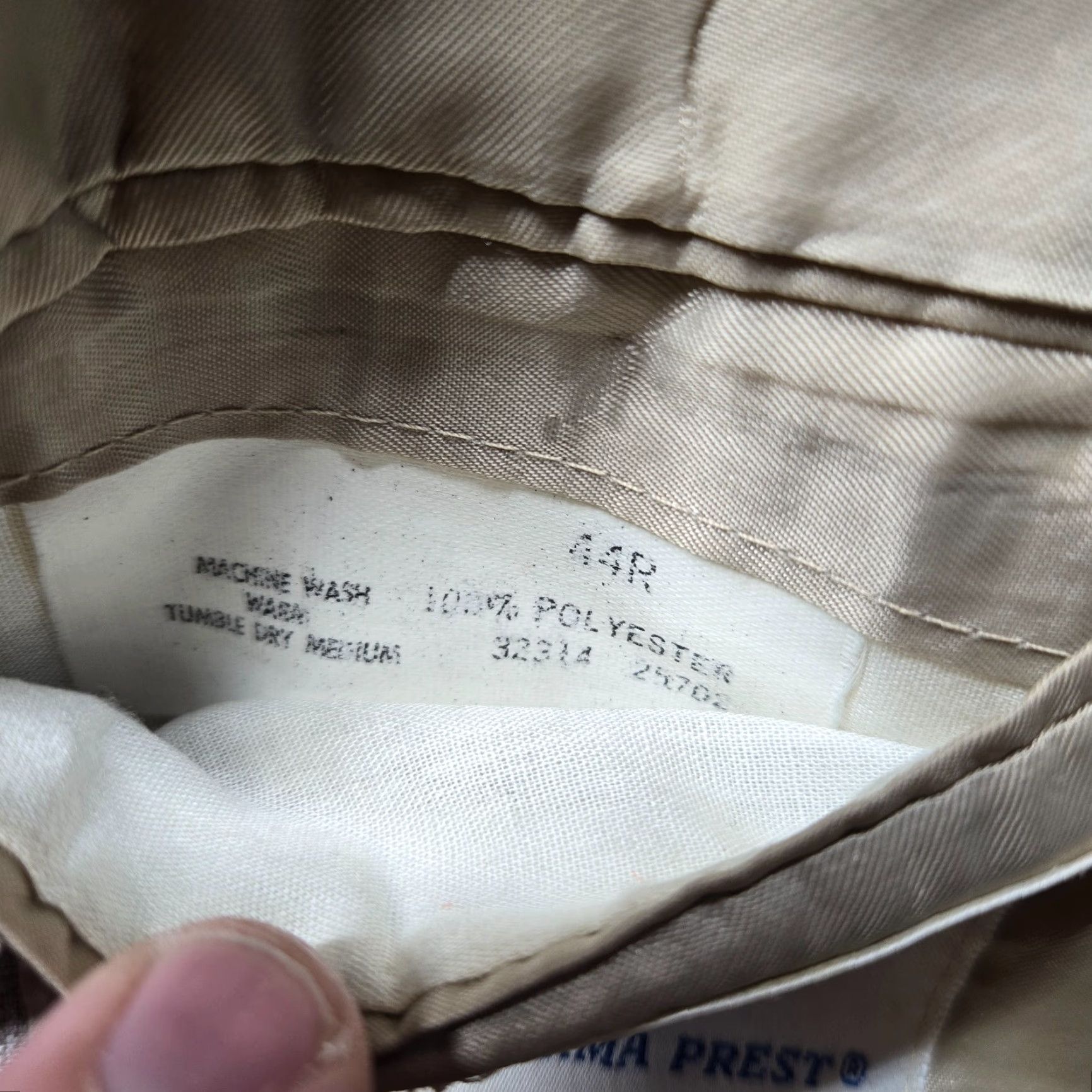 Vintage Oakton Perma-Rest Gray Blazer Jacket Adult Men 44R Size 44 Polyester Solid Button Pockets Casual Workwear Formal Coat Size 44R - 5 Thumbnail