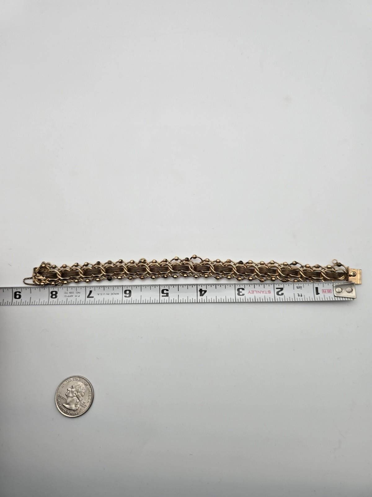 Eton Vtg Eton 1/20 12K Gold-Filled Bracelet –32g Bold Mid-Century Size ONE SIZE - 2 Thumbnail