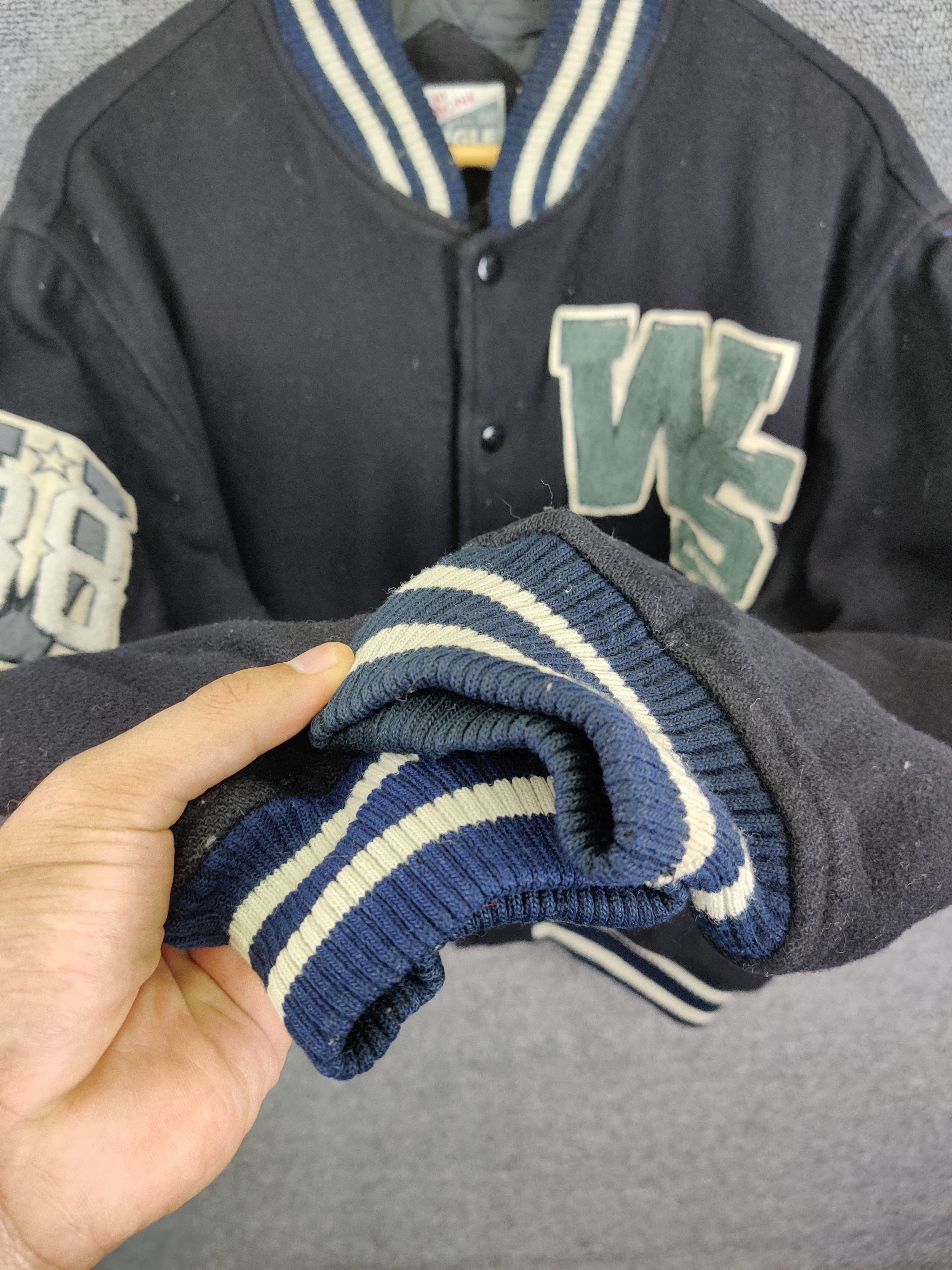 Japanese Brand Vintage Jungle Storm Embroidery Wool Varsity Jacket Size US L / EU 52-54 / 3 - 9 Thumbnail