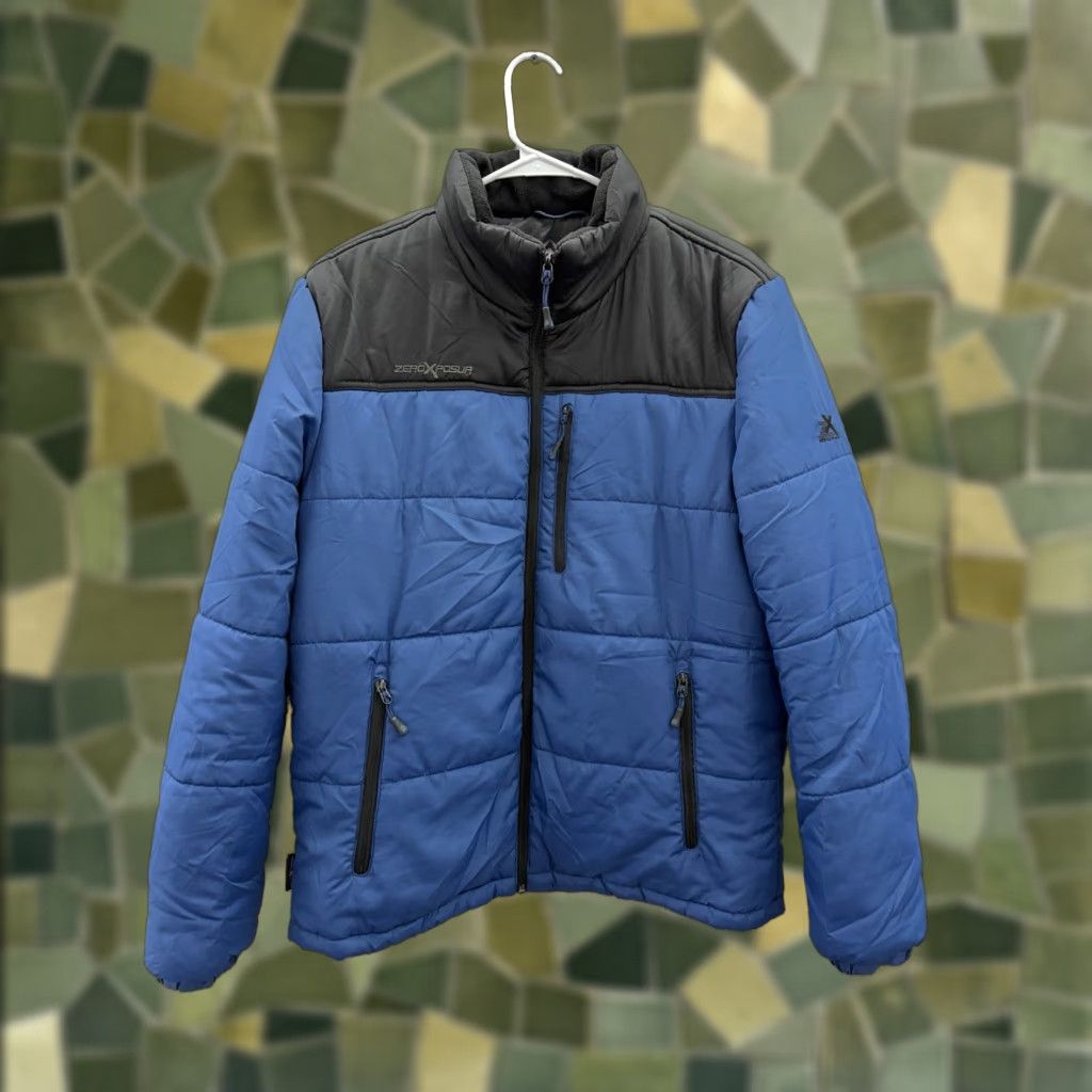 ZeroXposur ZeroXposure Mens Jacket Size Medium Blue Black Winter Zip Up Puffer Lined Size US M / EU 48-50 / 2 - 1 Thumbnail