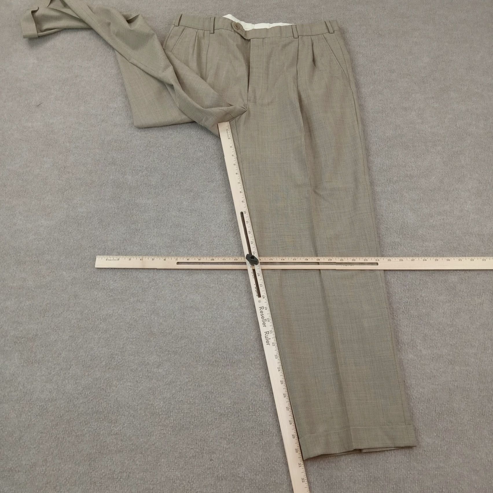 Brooks Brothers Brooks Brothers Mens 38x31 Brown Straight Leg Stretch Dress Pants Size US 36 / EU 52 - 2 Thumbnail