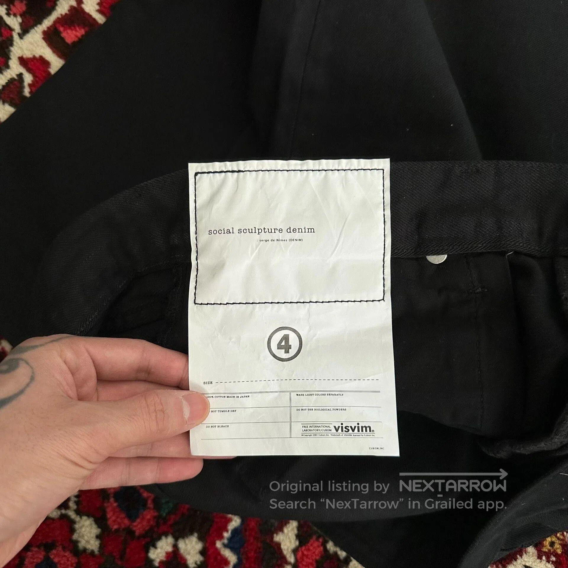 Visvim black overdyed denim pants by visvim. Size US 34 / EU 50 - 6 Thumbnail
