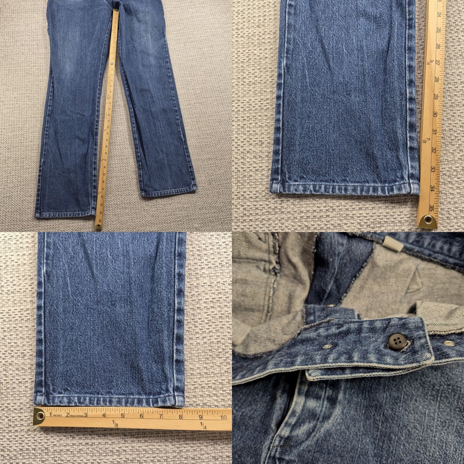 Vintage Frontier Classics Jeans Mens 42x34 Blue Regular Fit Straight Western Buckle Back Size US 42 / EU 58 - 8 Thumbnail