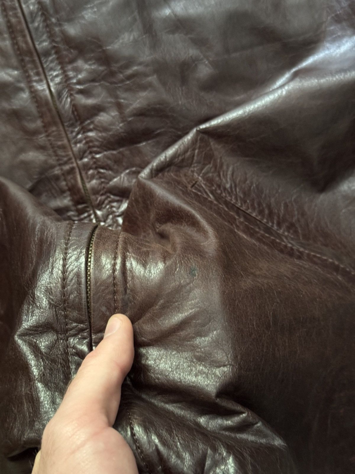 Genuine Leather Vintage Genuine Leather Argentina Brown Moto Racing Jacket Size US L / EU 52-54 / 3 - 4 Thumbnail