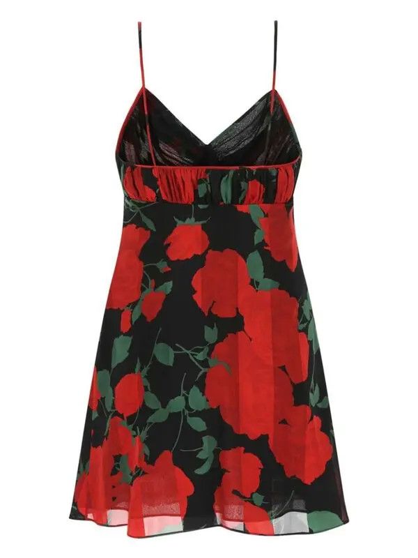 Saint Laurent Paris o1y0126 Silk Mini Dress in Multicolor Size M / US 6-8 / IT 42-44 - 2 Thumbnail