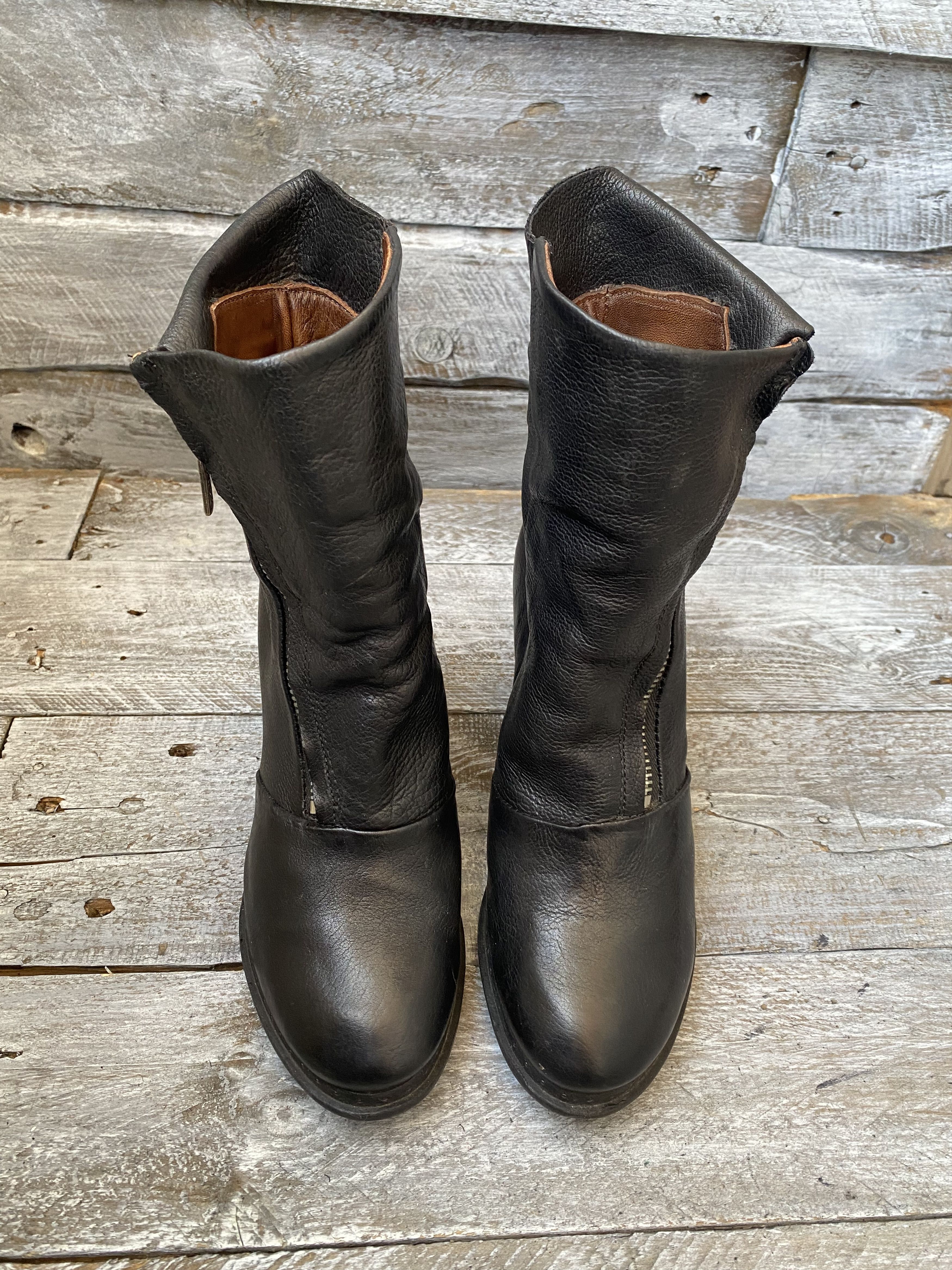 A.S.98 × If Six Was Nine As 98 black grunge heel boots sz36 Size US 6 / IT 36 - 2 Thumbnail