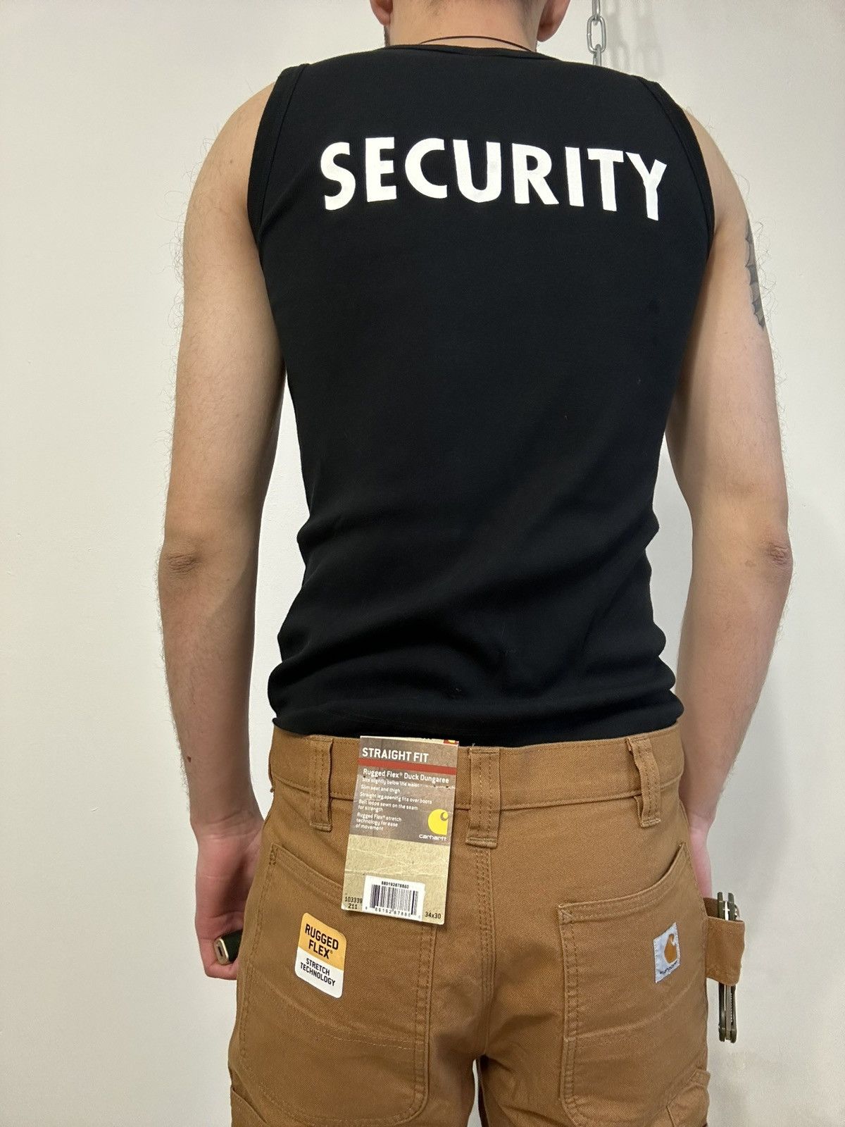 Vintage Vintage faded black 90s security Tank Top Size US XL / EU 56 / 4 - 1 Thumbnail
