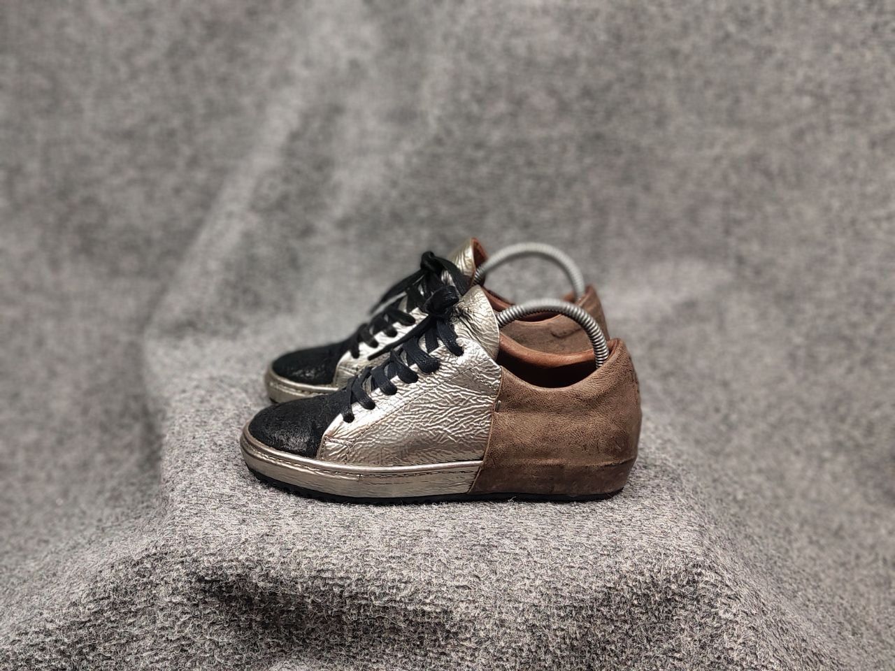 A.S.98 A.S.98 Airstep Design leather silver Low Lace Up Sneakers Size US 6 / IT 36 - 9 Thumbnail
