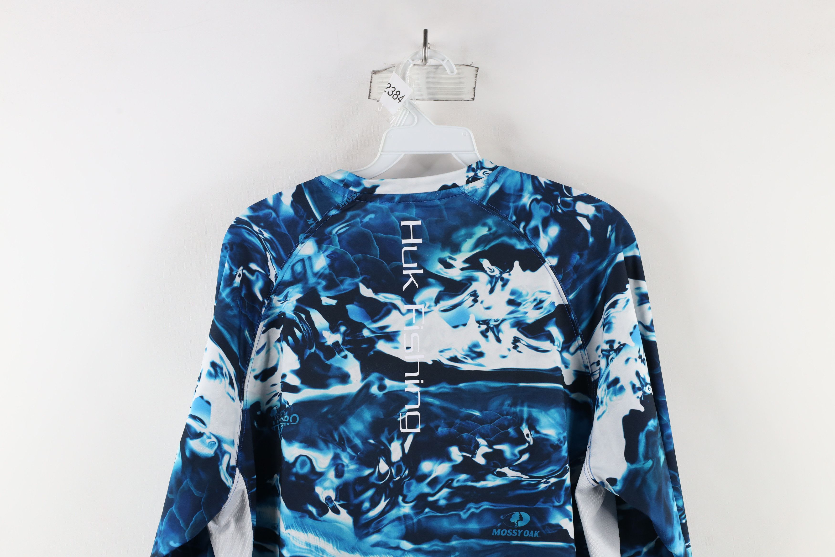 Vintage Huk Fishing Hydro Camouflage Long Sleeve T-Shirt Blue Size US M / EU 48-50 / 2 - 12 Thumbnail
