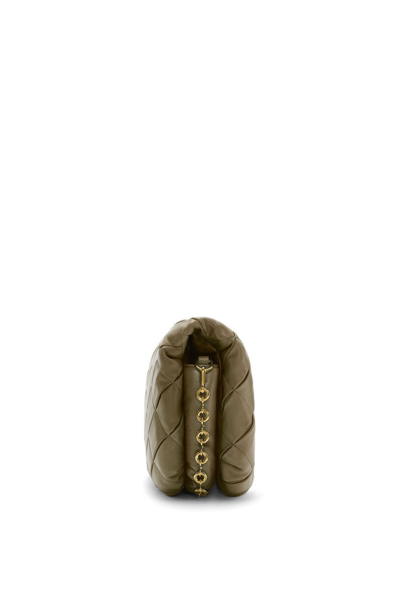 Loewe o1in1g0426 Size: OS/ Goya Puffer Bag in Dark Khaki Green Size ONE SIZE - 5 Thumbnail