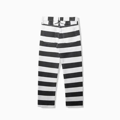 Designer × Japanese Brand Striped Thick Denim Pants Durable Size US 36 / EU 52 - 3 Thumbnail
