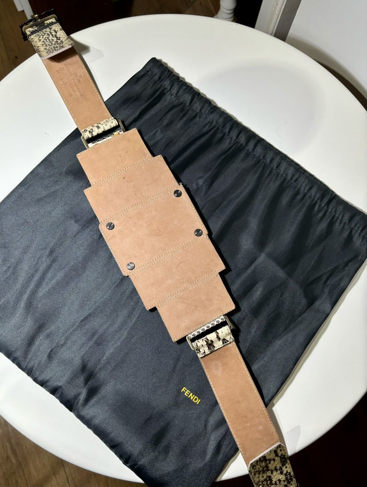 Fendi Rare SS 2008 Fendi Karl Lagerfeld python waisted belt Size ONE SIZE - 5 Thumbnail