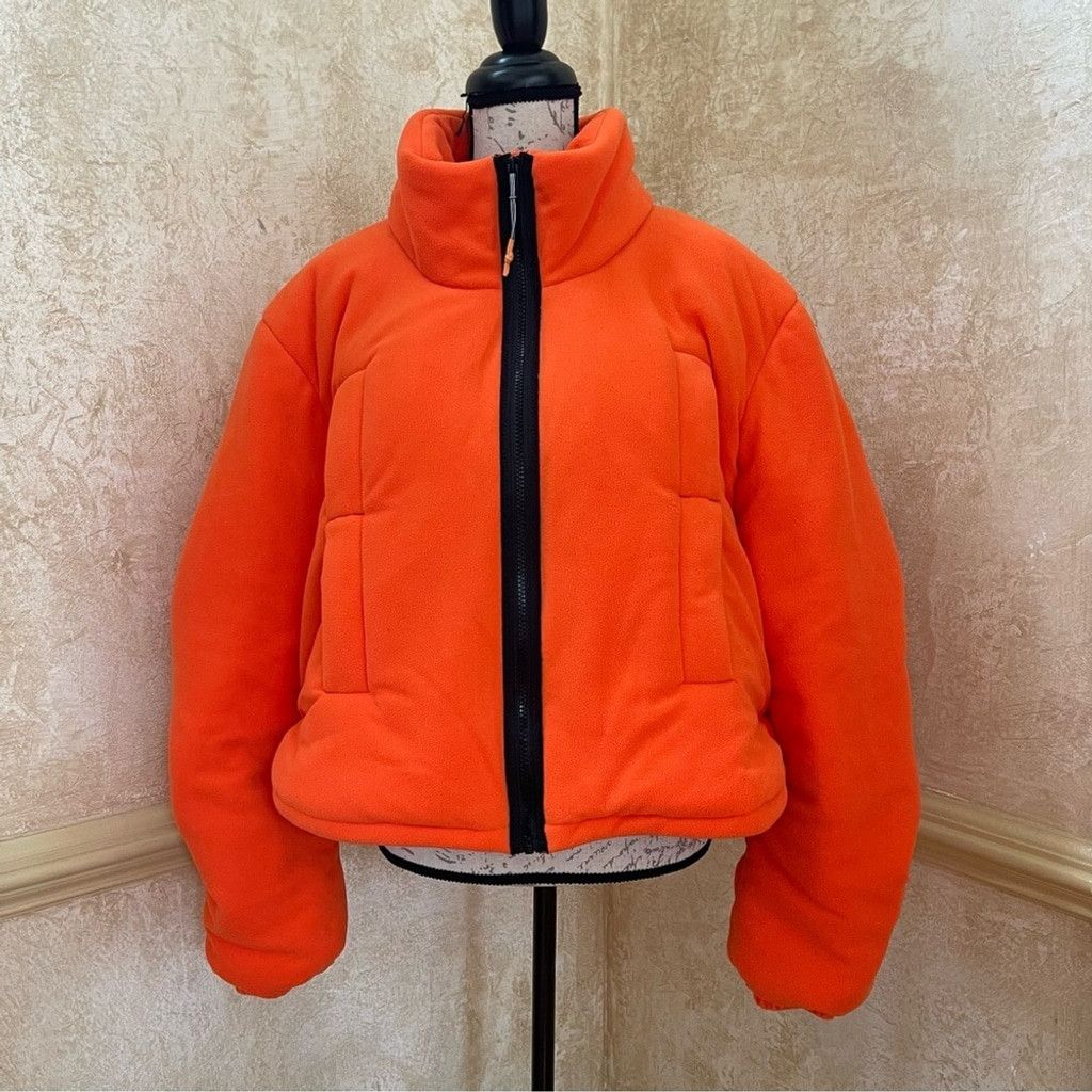 Free People FP MOVEMENT Free People Neon Orange Puffer Fleece Jacket L Size L / US 10 / IT 46 - 5 Thumbnail